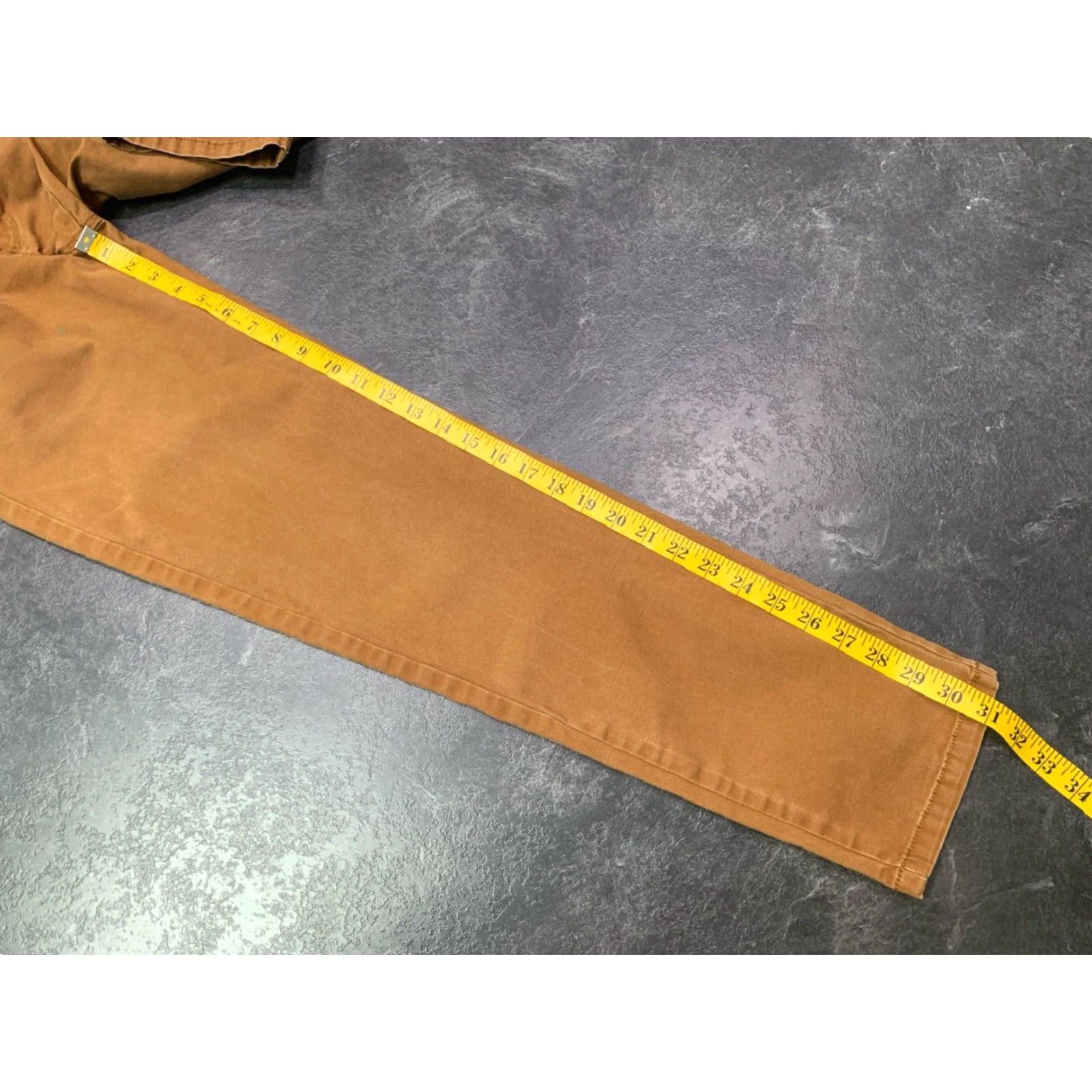 Vintage VINTAGE AriZona Brown Chino Pants Slim 29x32 Men’s 98% Cotton 2% Spandex Flat Front Belt Loops Slim Fit Casual Business Professional Size US 29 - 7 Thumbnail