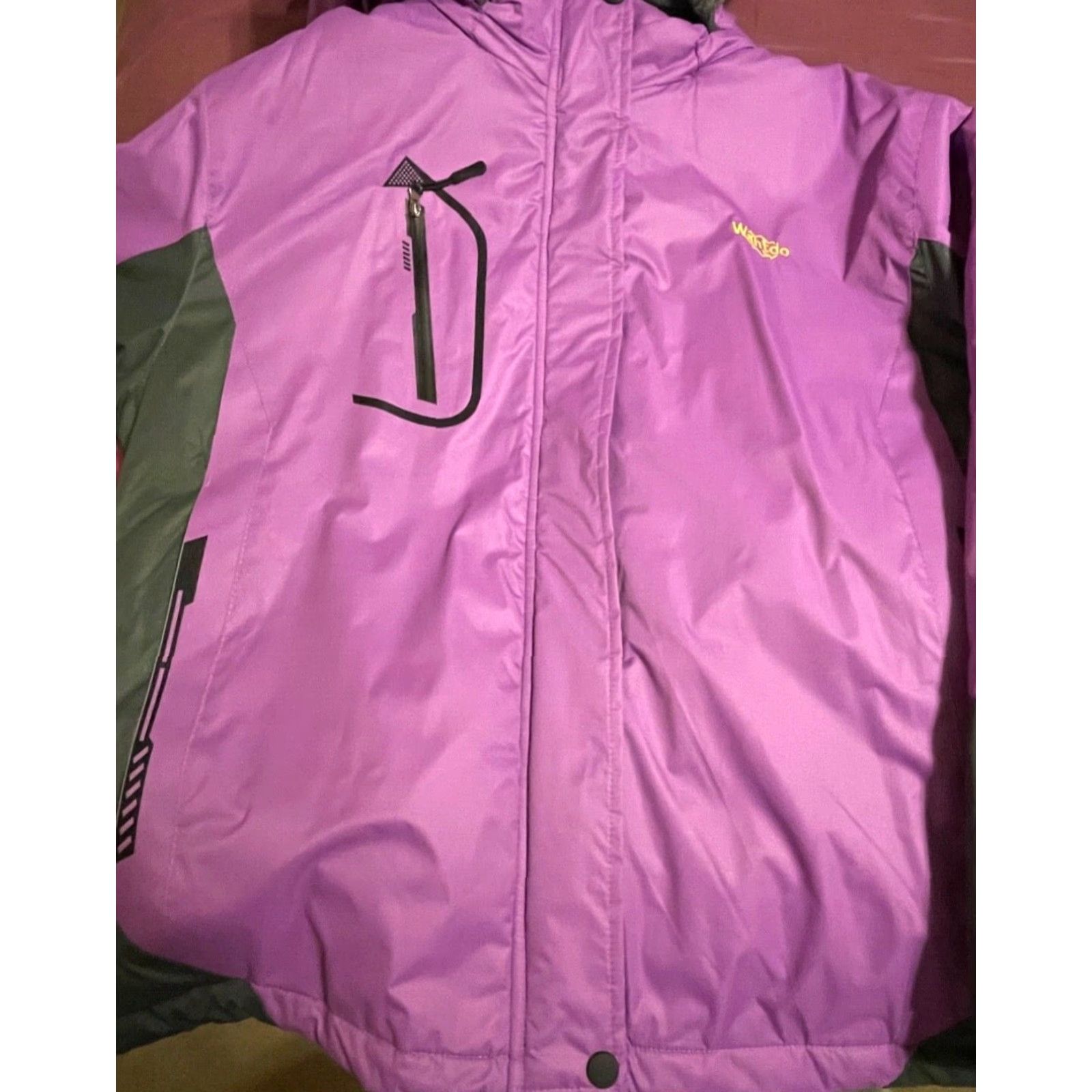 Vintage WantDo Wandto SZ XL Hooded Purple Womens Jacket Nylon Zip Polyester Casual Basic Jacket Hooded Coat? Size XL / US 12-14 / IT 48-50 - 6 Thumbnail