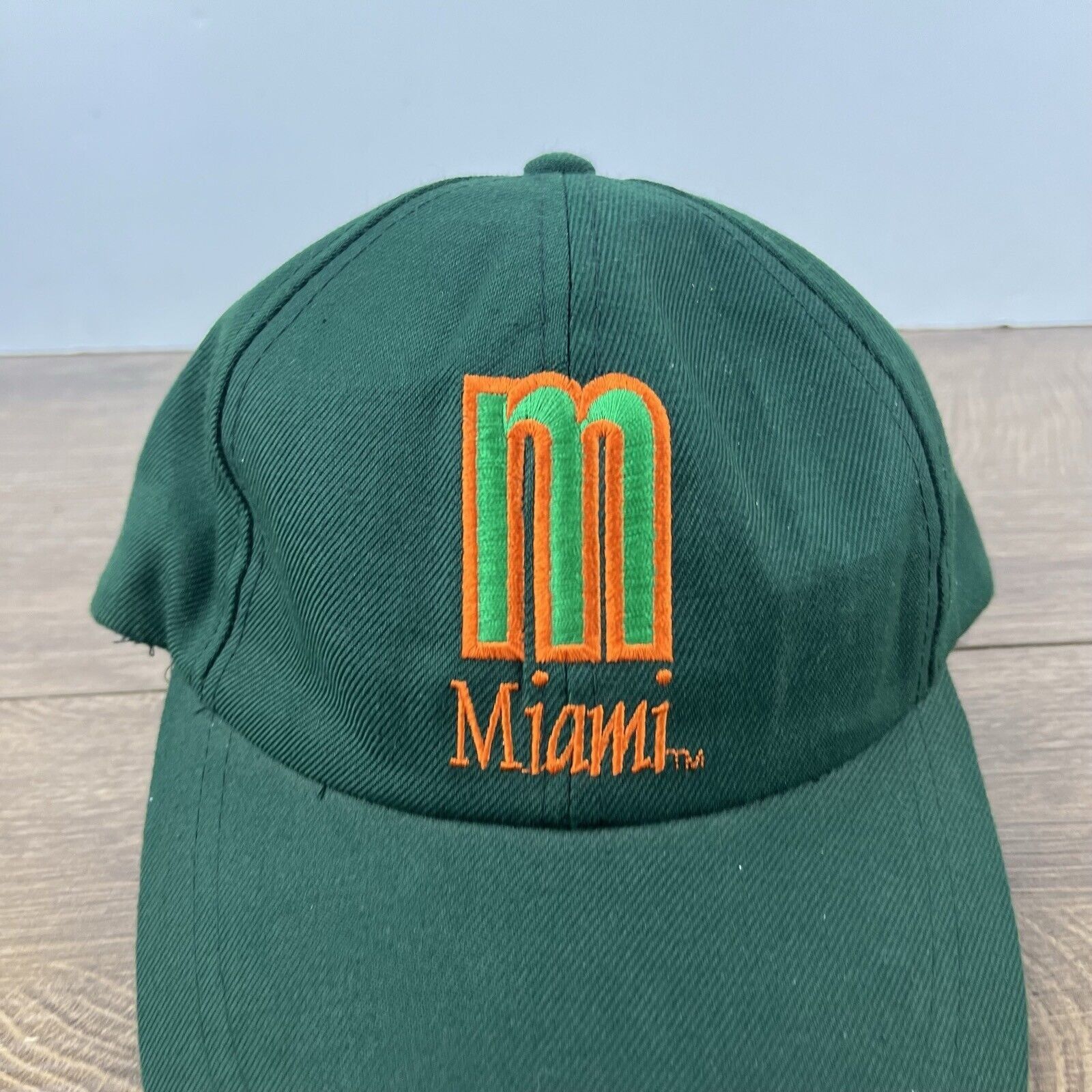 Other Vintage Miami Hurricanes Hat Green NCAA Cap Adjustable Green Size ONE SIZE - 6 Thumbnail