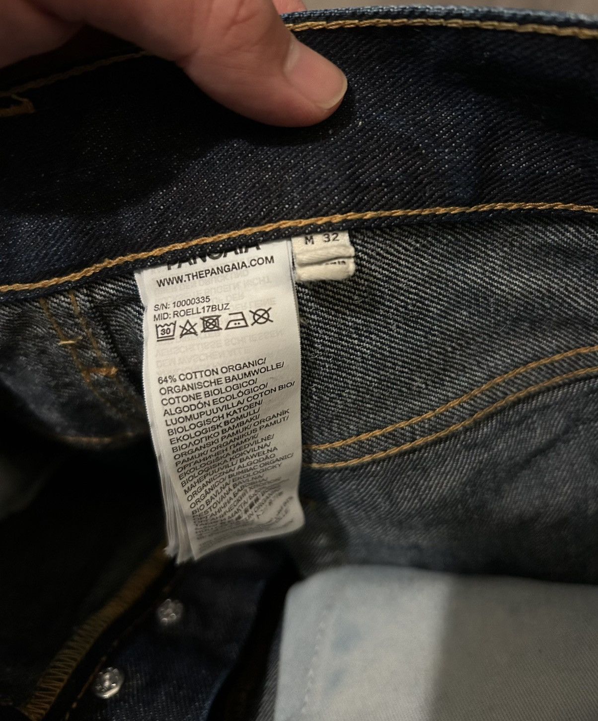 Pangaia PANGAIA Mens Nettle Denim Straight Leg Jeans Size US 30 / EU 46 - 5 Thumbnail