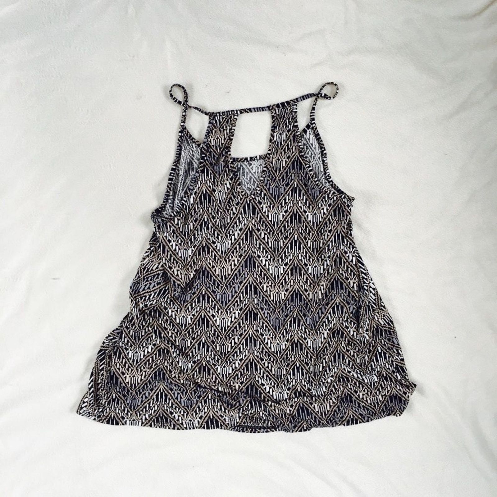 Old Navy Old Navy Neutral Aztec Print High Neck Tank Top | Sz S Size S / US 4 / IT 40 - 4 Thumbnail