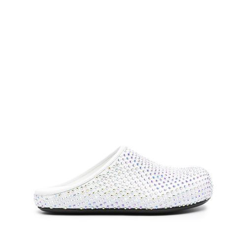 Marni o1w1db11125 Embellished Leather Slippers in White Size US 9 / IT 39 - 1 Thumbnail