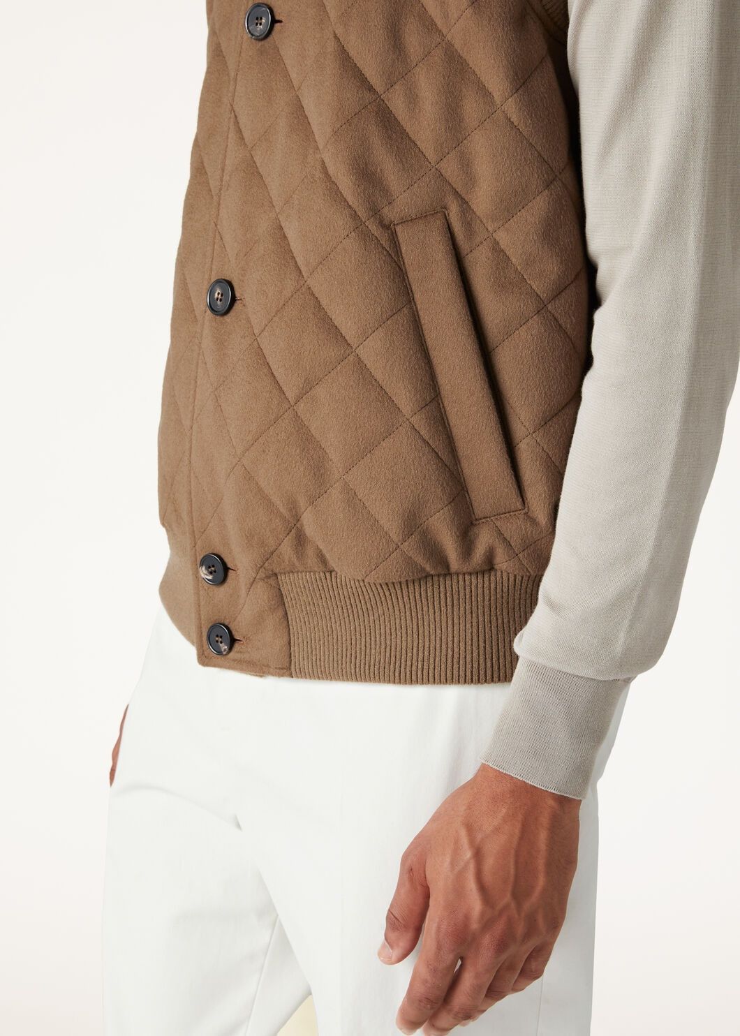 Loro Piana o1w1db10125 FAM9430 Carry Gilet Vest in Light Brown Size US L / EU 52-54 / 3 - 5 Thumbnail