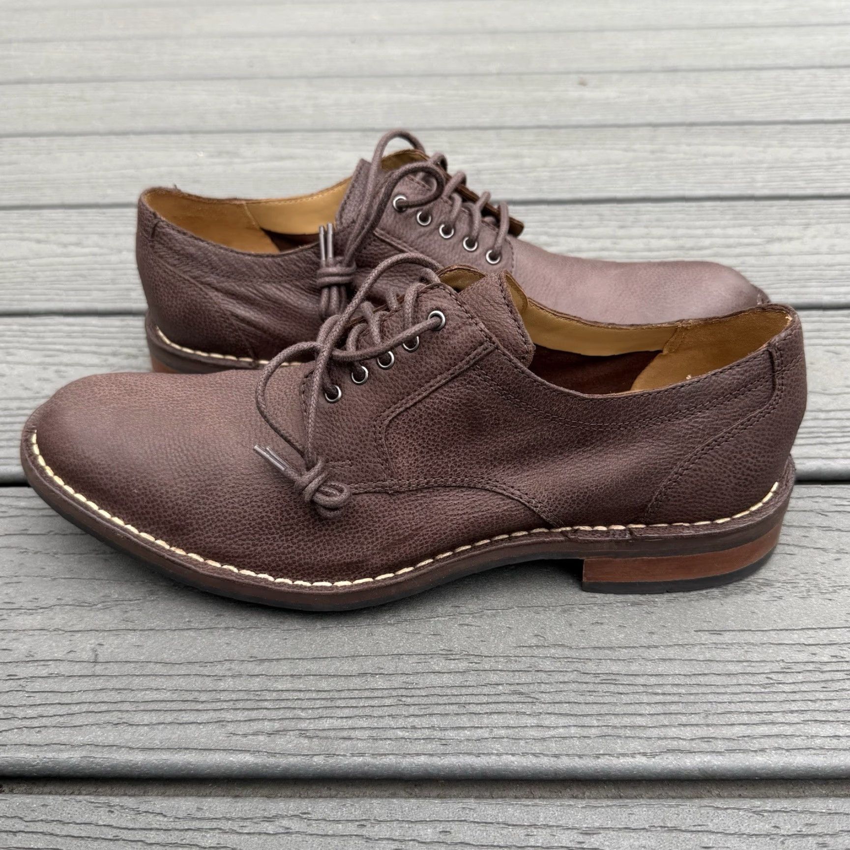 Cole Haan Cole Haan Men's Centre ST Leather Oxfords Brown Size 8.5 Dress Oxford Mens Brown Leather Upper Shoe Size 8.5 Size US 9 / EU 42 - 2 Thumbnail