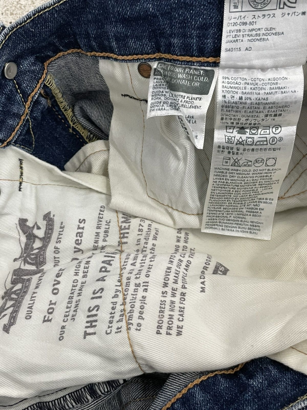 Levi's Levis 502 Distressed SelfRepair My Art Slim Size US 30 / EU 46 - 17 Thumbnail