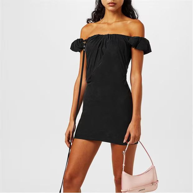 Jacquemus o1g2r1mq1024 Mini Dress in Black Size XS / US 0-2 / IT 36-38 - 4 Thumbnail