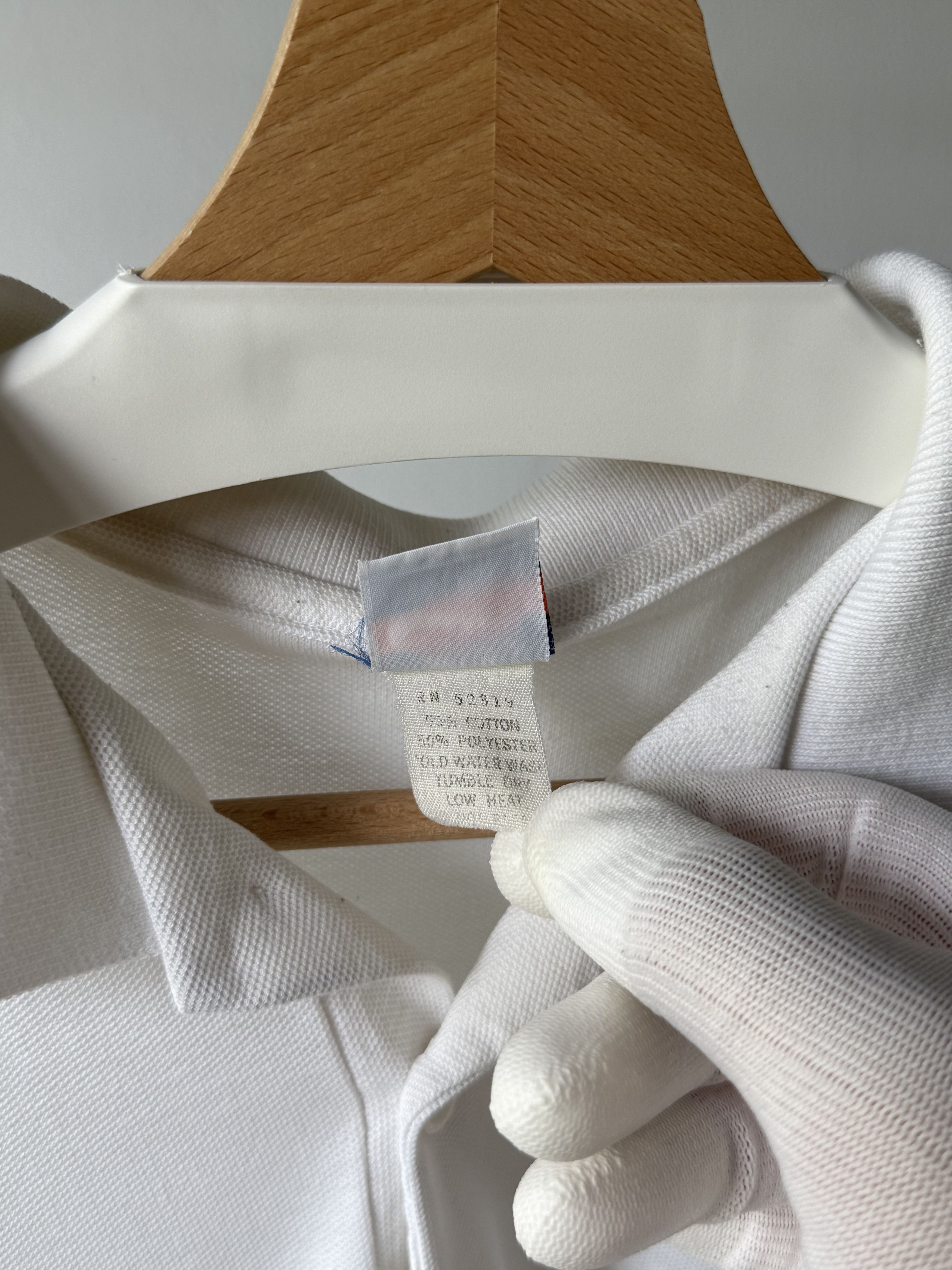 Nike × Vintage Vintage 1980s Nike Sportswear Orange Tag White Polo Shirt Size US L / EU 52-54 / 3 - 15 Thumbnail