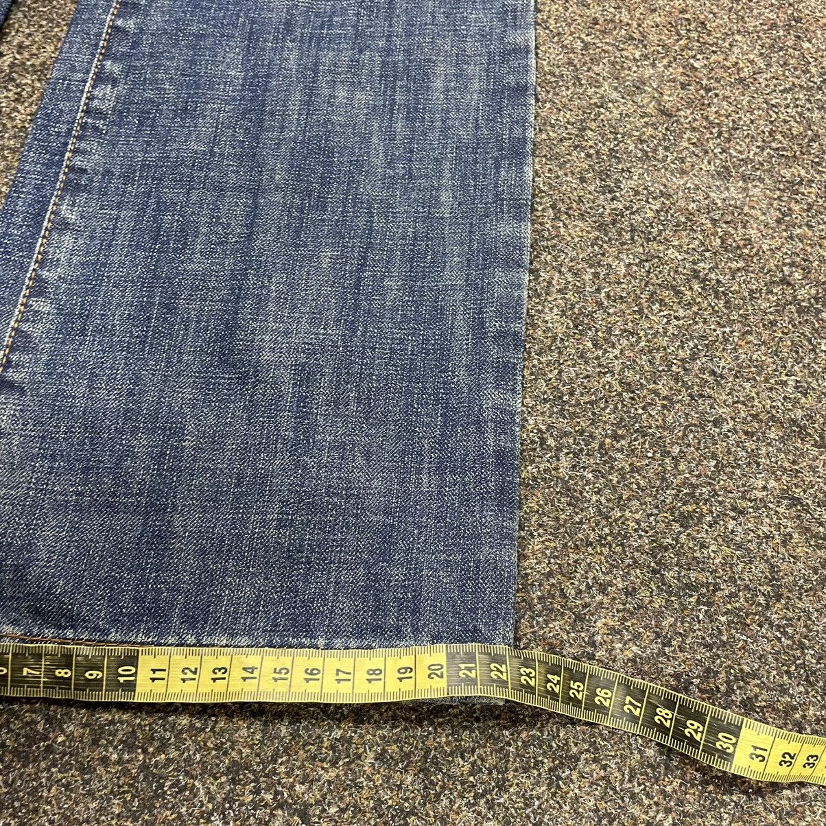 Vintage Y2K Baggy Wide Leg Distressed Jeans Thrashed Skate Logo 33 Size US 33 - 8 Thumbnail