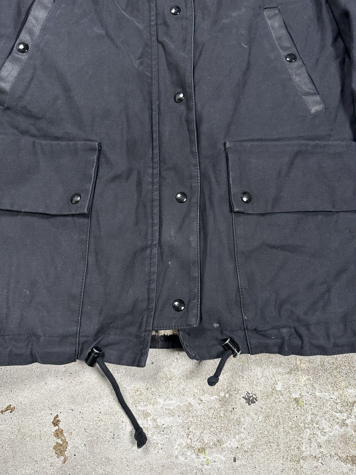 Sandro Sandro Paris Black Faux Fur Lined Parka Jacket Size M / US 6-8 / IT 42-44 - 3 Thumbnail