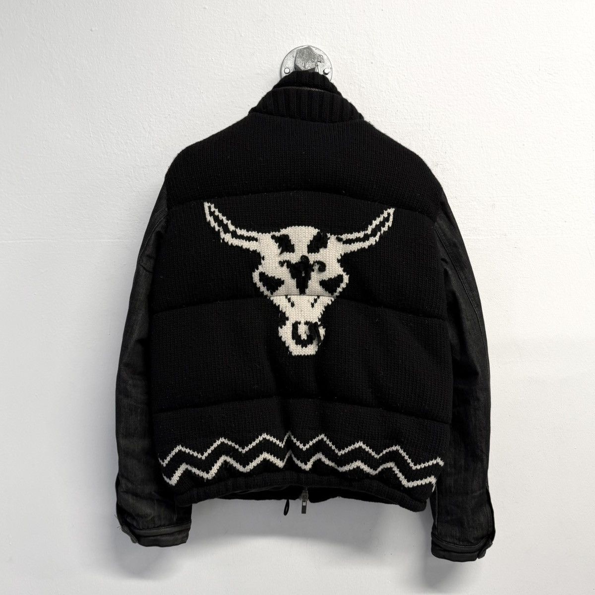 Alexander McQueen ALEXANDER MCQUEEN Scorpion & Bull Wool Knit Denim Jacket Size US M / EU 48-50 / 2 - 2 Thumbnail