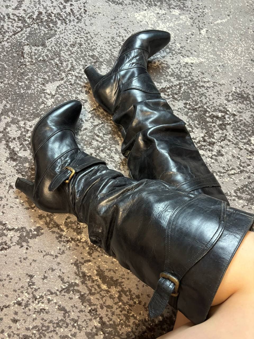 Designer × Vintage Vintage Y2K Woman Boots Heel Leather style boots Size US 8 / IT 38 - 3 Thumbnail