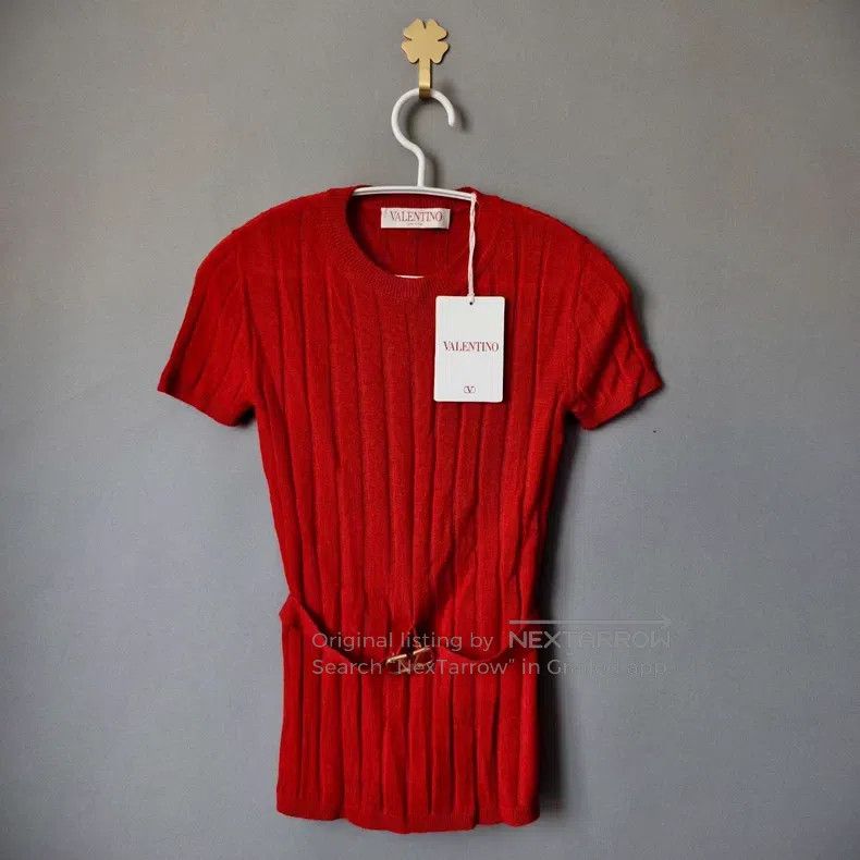 Valentino Valentino Belt logo knitted sweater Size S / US 4 / IT 40 - 1 Thumbnail
