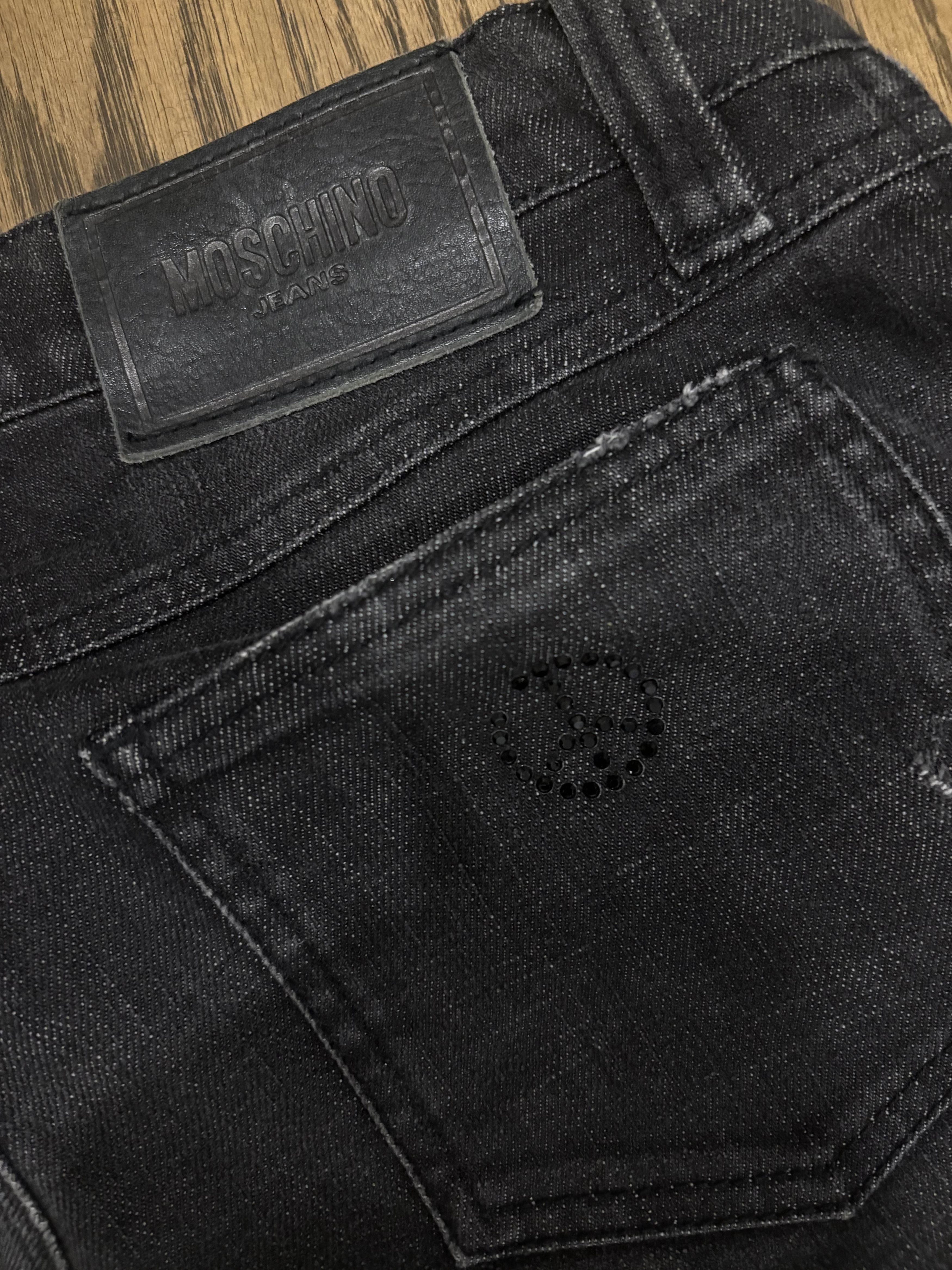 Moschino Moschino 'Donna' Peace Black Denim Size 27" / US 4 / IT 40 - 4 Thumbnail