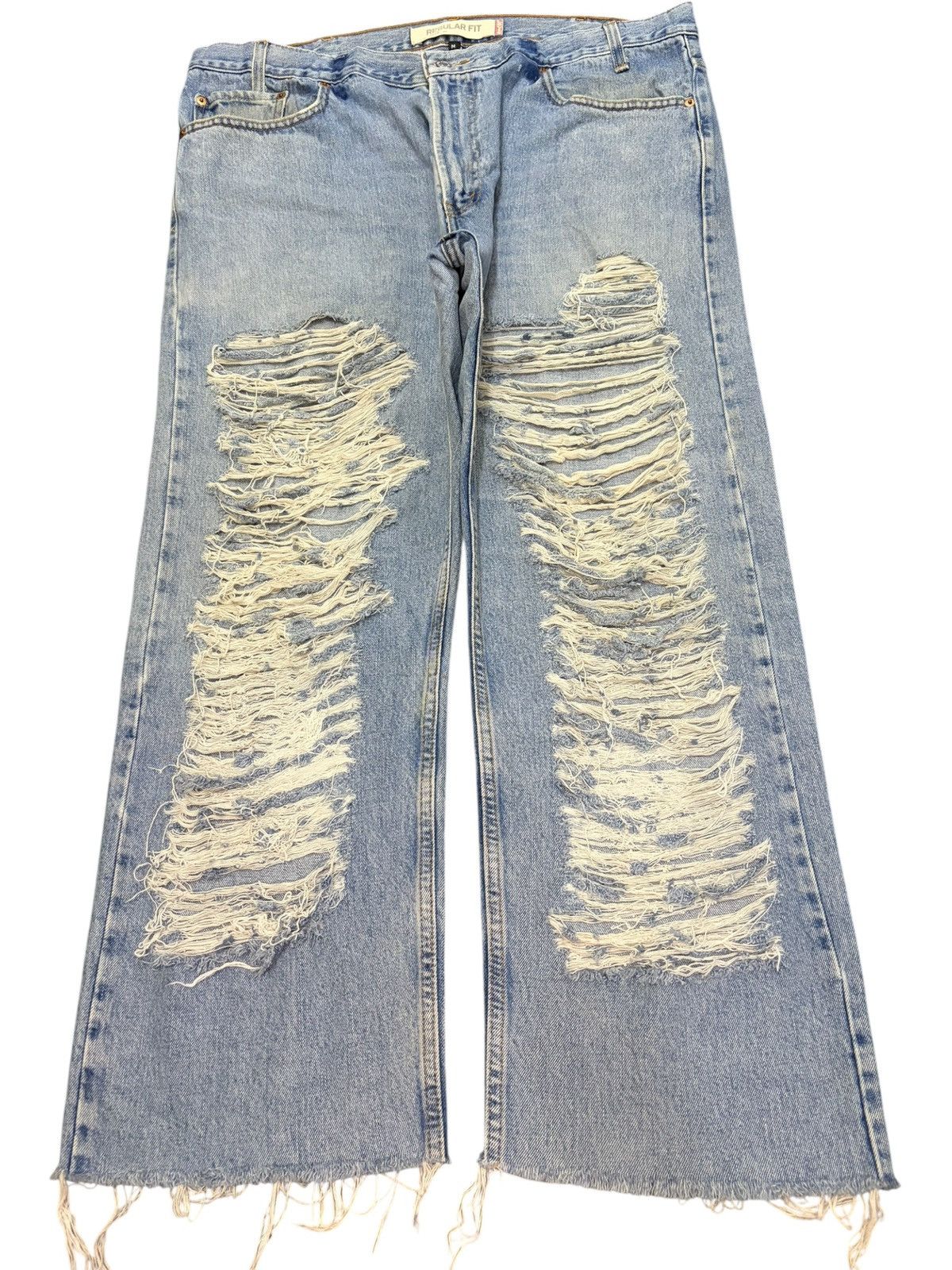 Levi's Vintage 90s Levis 505 Ripped Distressed Baggy Jeans Size 40" / US 18 - 1 Thumbnail