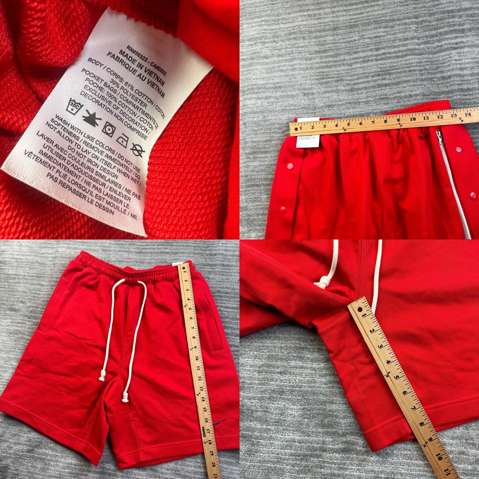 Nike NEW Nike Shorts Mens Small Red Basketball French Terry Dri Fit Standard Issue Size US 29 - 8 Thumbnail