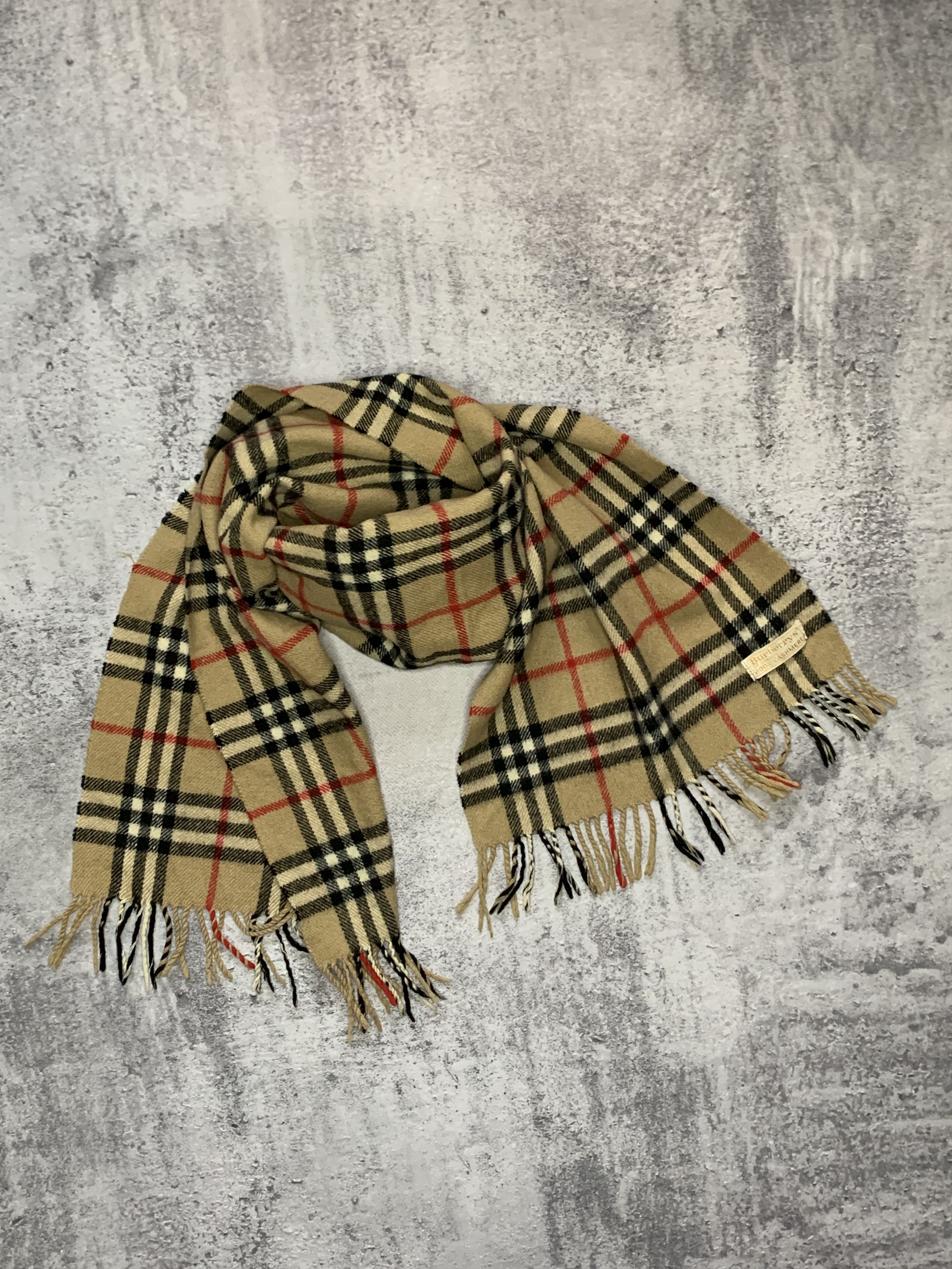 Vintage burberry cheap cashmere scarf