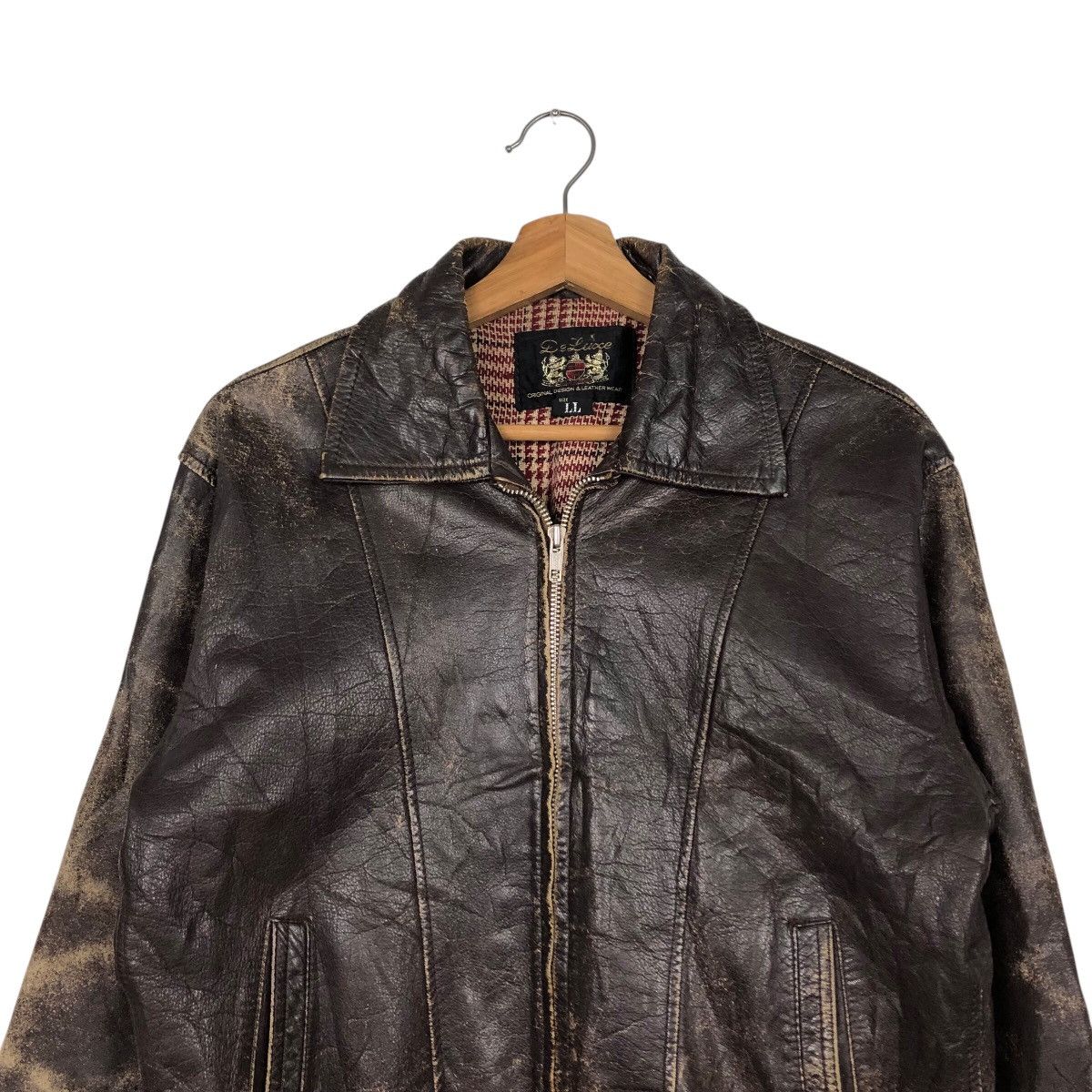 Japanese Brand 📌Vintage Genuine Leather Jacket Deluxe Japan Made Size US L / EU 52-54 / 3 - 4 Thumbnail