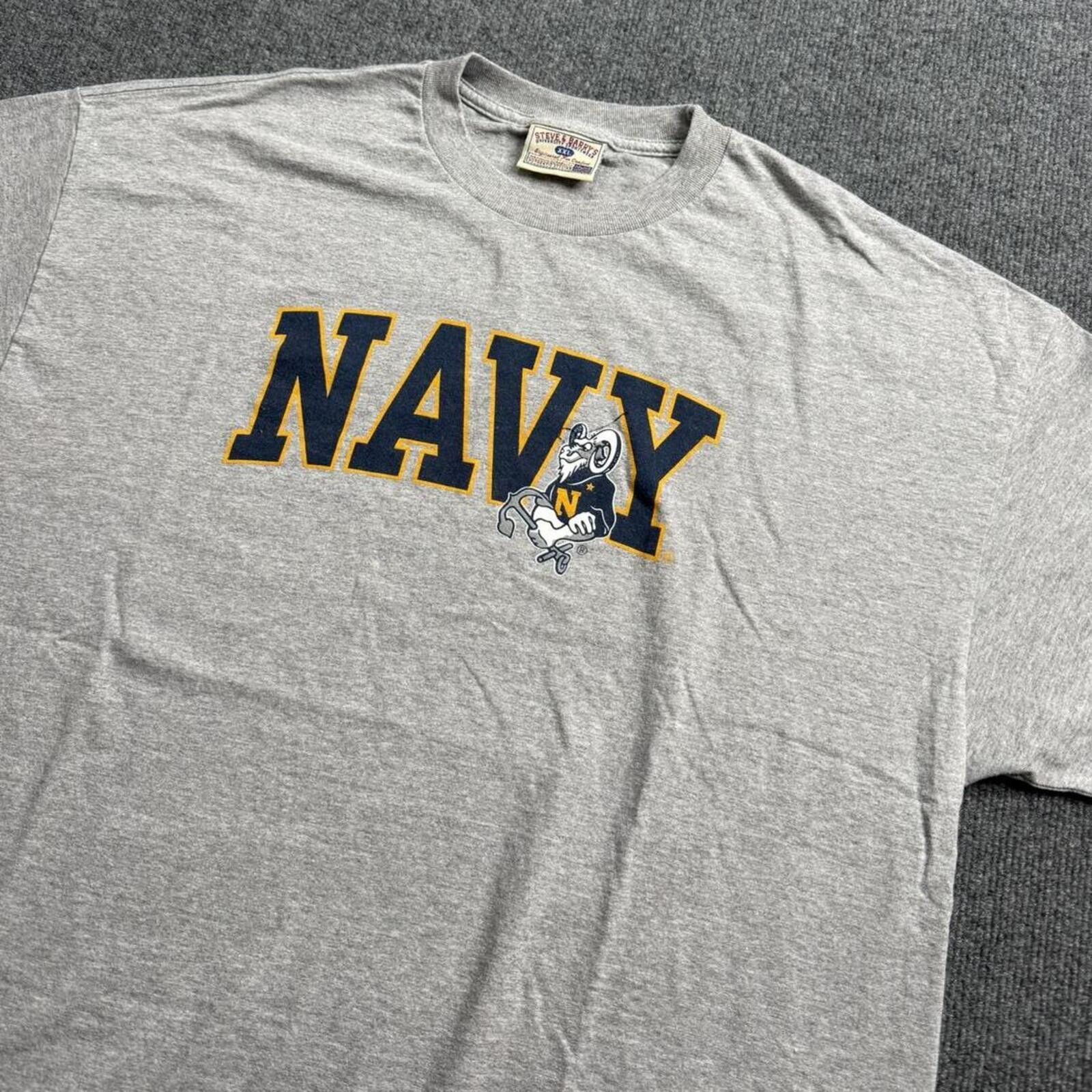 Steve And Barrys Vintage Y2K Steve and Barrys Navy Spellout Tshirt XXL Size US XXL / EU 58 / 5 - 1 Thumbnail