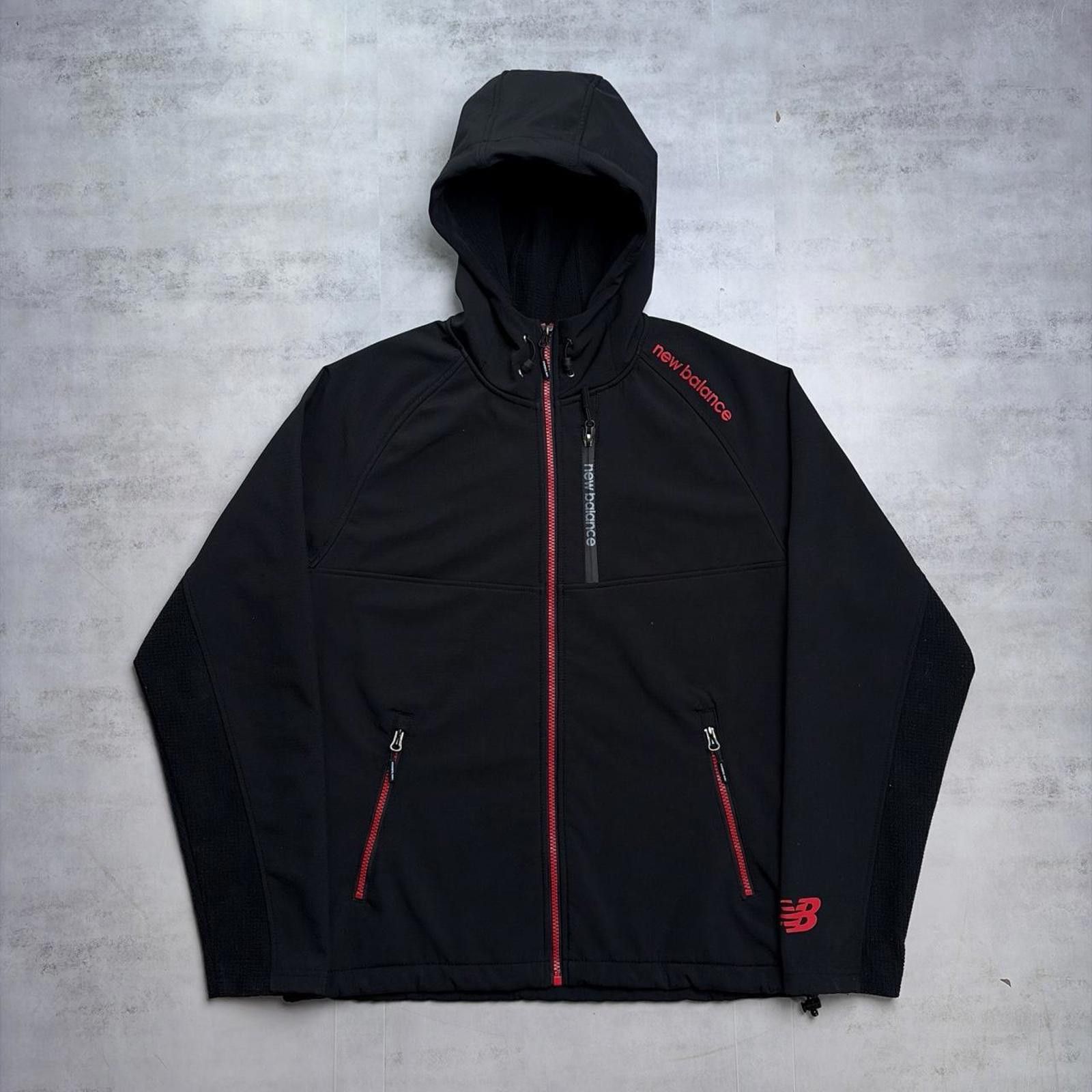 New Balance Y2K Black New Balance Softshell Hooded Fleece Lined Jacket Size US S / EU 44-46 / 1 - 1 Thumbnail