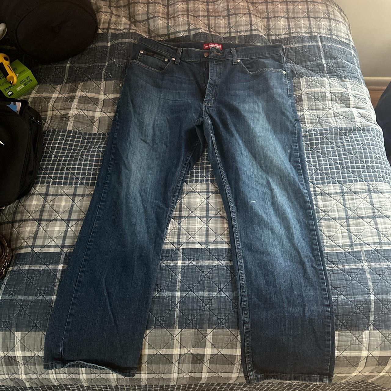 Lee Lee regular fit straight leg dark blue wash denim Size US 36 / EU 52 - 1 Thumbnail