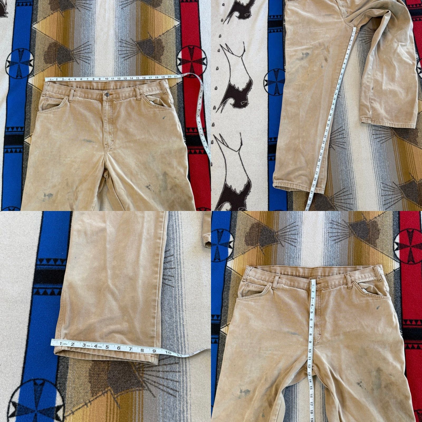 Dickies VINTAGE Dickies Carpenter Canvas Jeans Pants 40x32 Regular Brown Men 90s Workwear Size US 40 / EU 56 - 8 Thumbnail