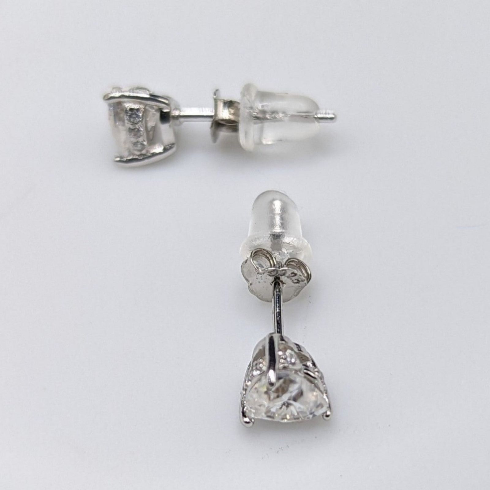 Other Heart Stud Earrings 1 Cttw Moissanite 925 Silver NWT Size ONE SIZE - 5 Thumbnail