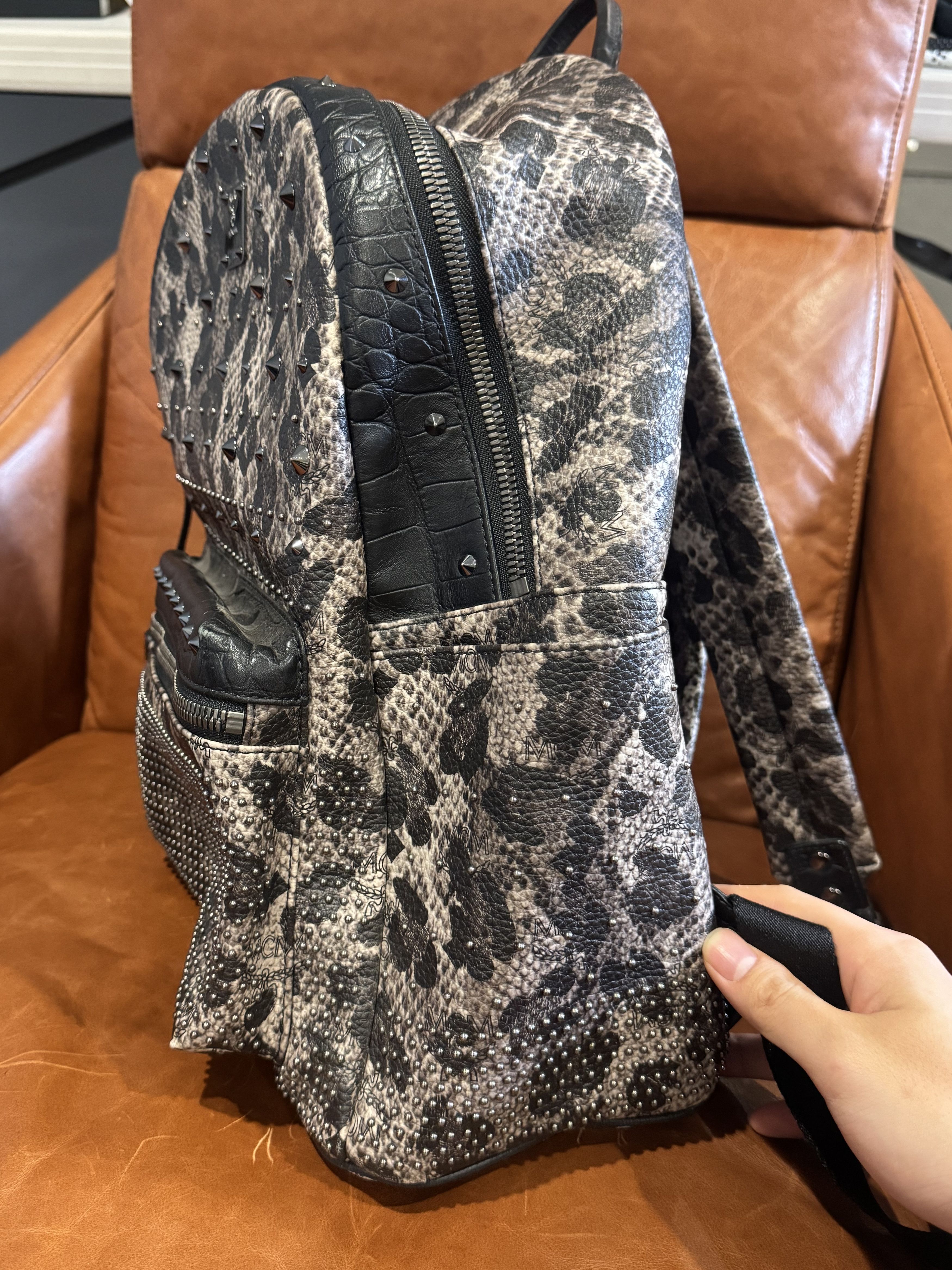 MCM MCM Studded Snake Print Backpack Size ONE SIZE - 4 Thumbnail