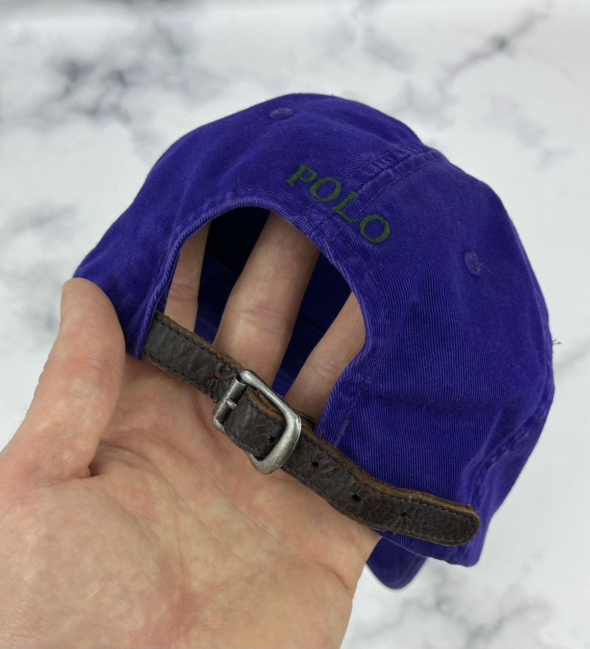 Polo Ralph Lauren Polo Ralph Lauren Vintage Hat Cap Purple Leather Strap Rare Size ONE SIZE - 5 Thumbnail