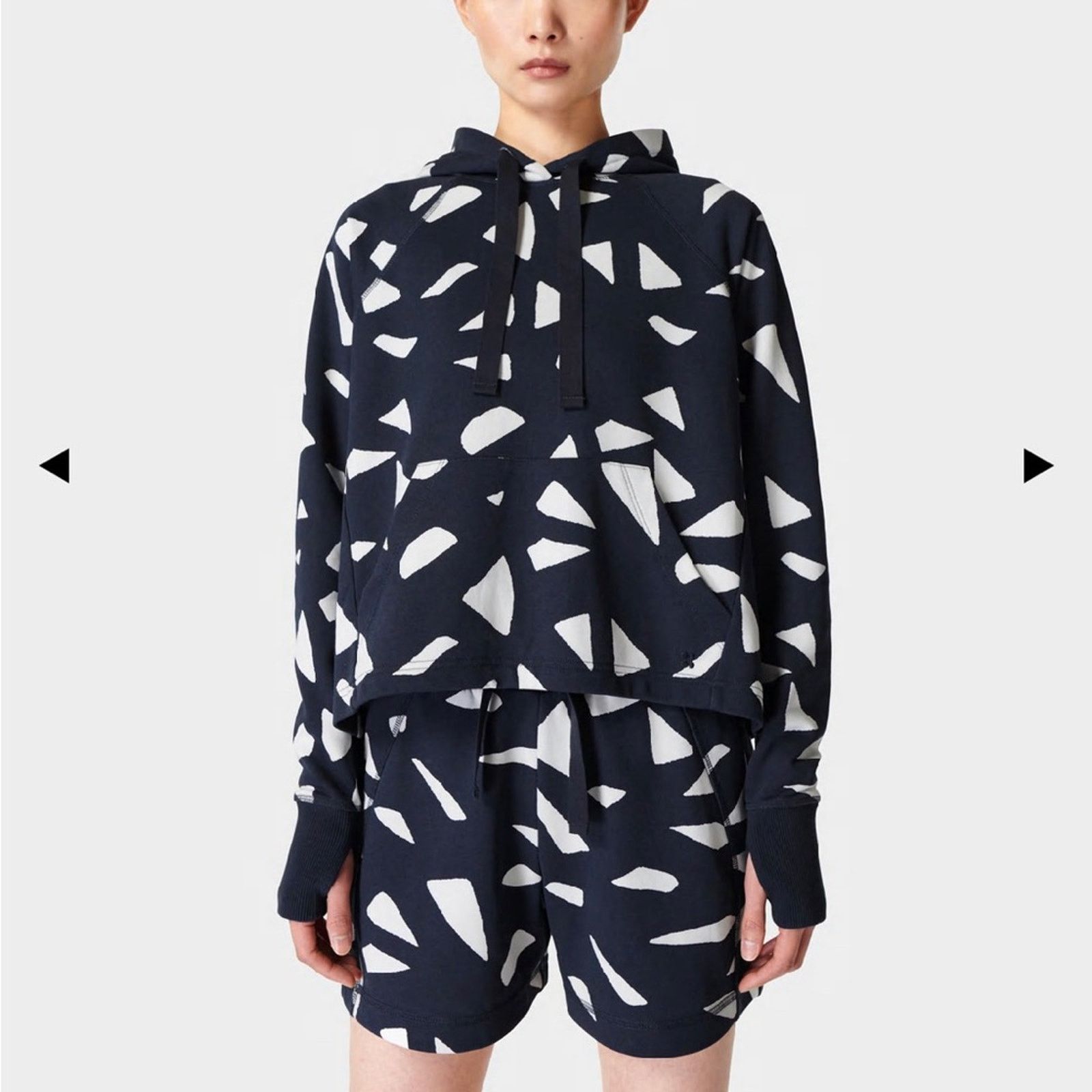 Sweaty Betty Sweaty Betty Revive Cropped Hoodie oversized boxy blue sz 10 Size L / US 10 / IT 46 - 4 Thumbnail