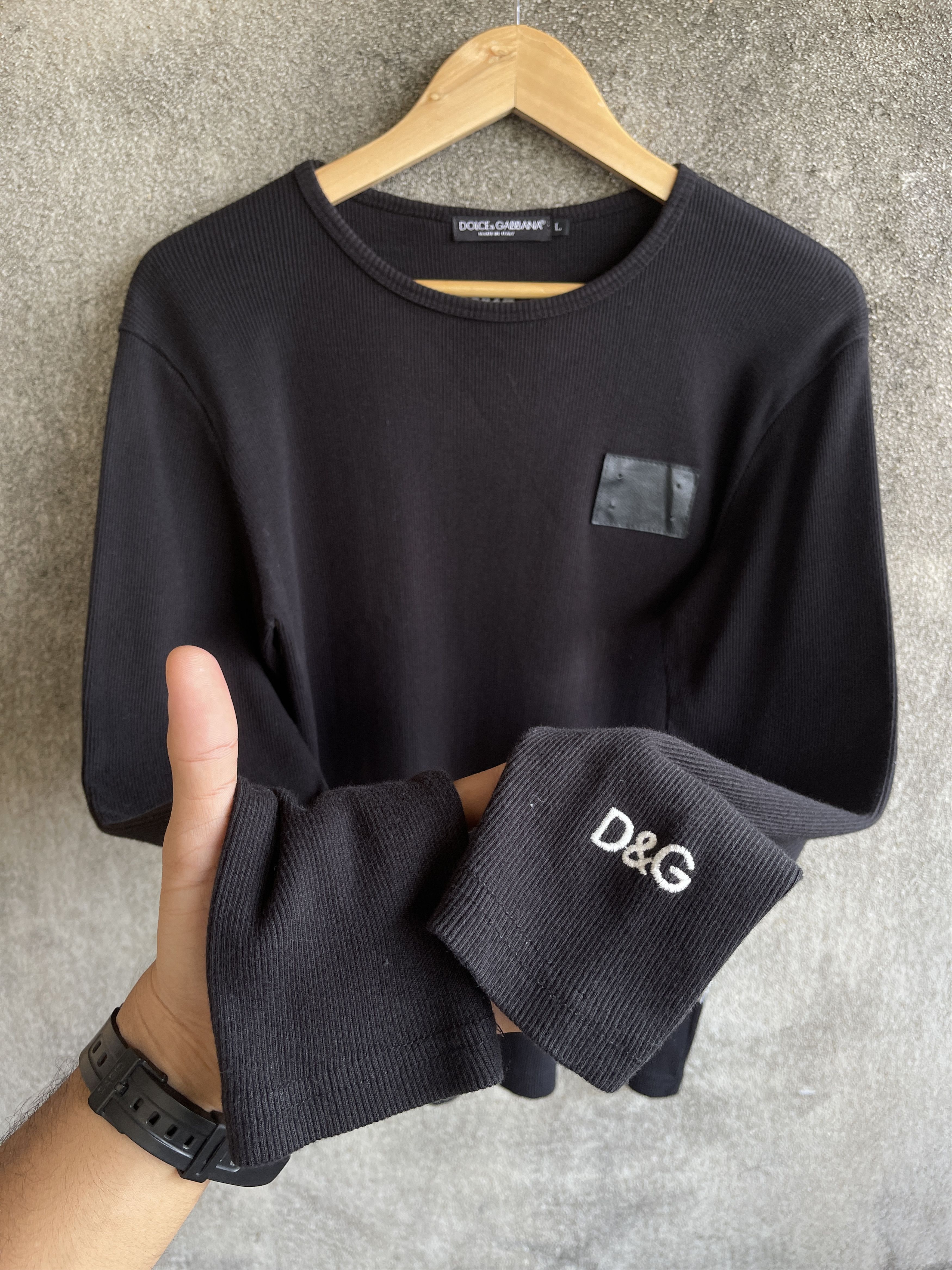 Dolce & Gabbana Vintage🔥Dolce&Gabbana🔥Embroidery Black Long Sleeve Size US L / EU 52-54 / 3 - 4 Thumbnail