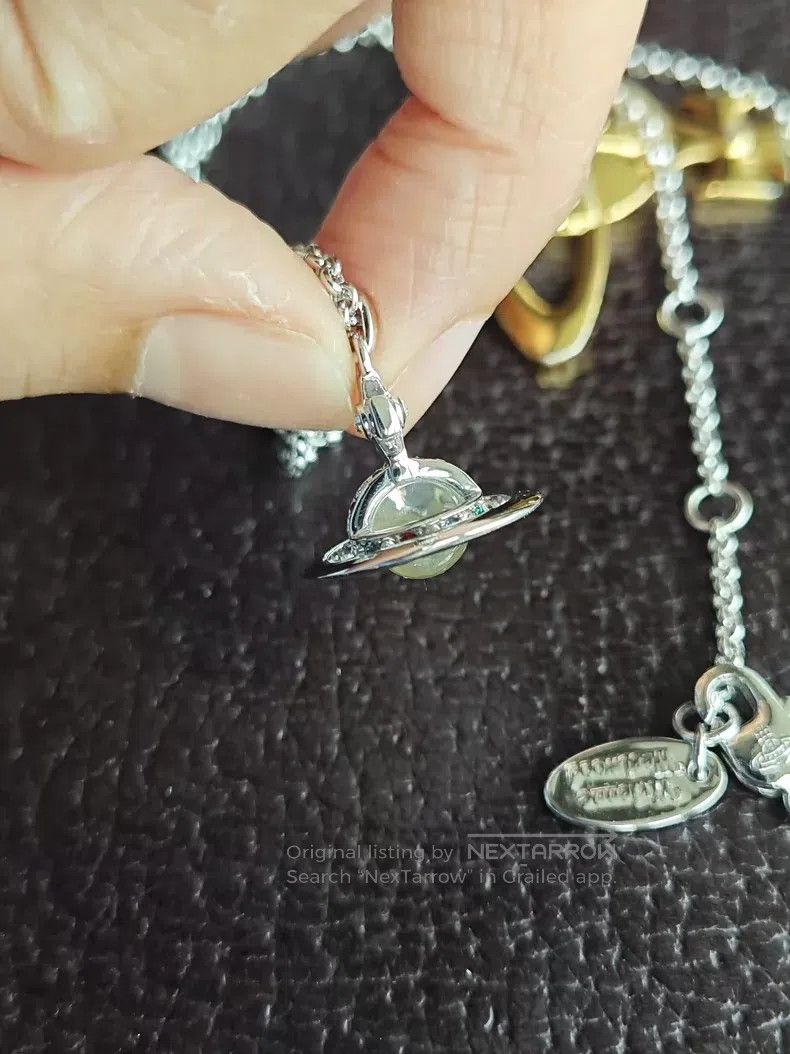 Vivienne Westwood vivienne westwood Silver Small Orb Necklace with Engraving Size ONE SIZE - 4 Thumbnail