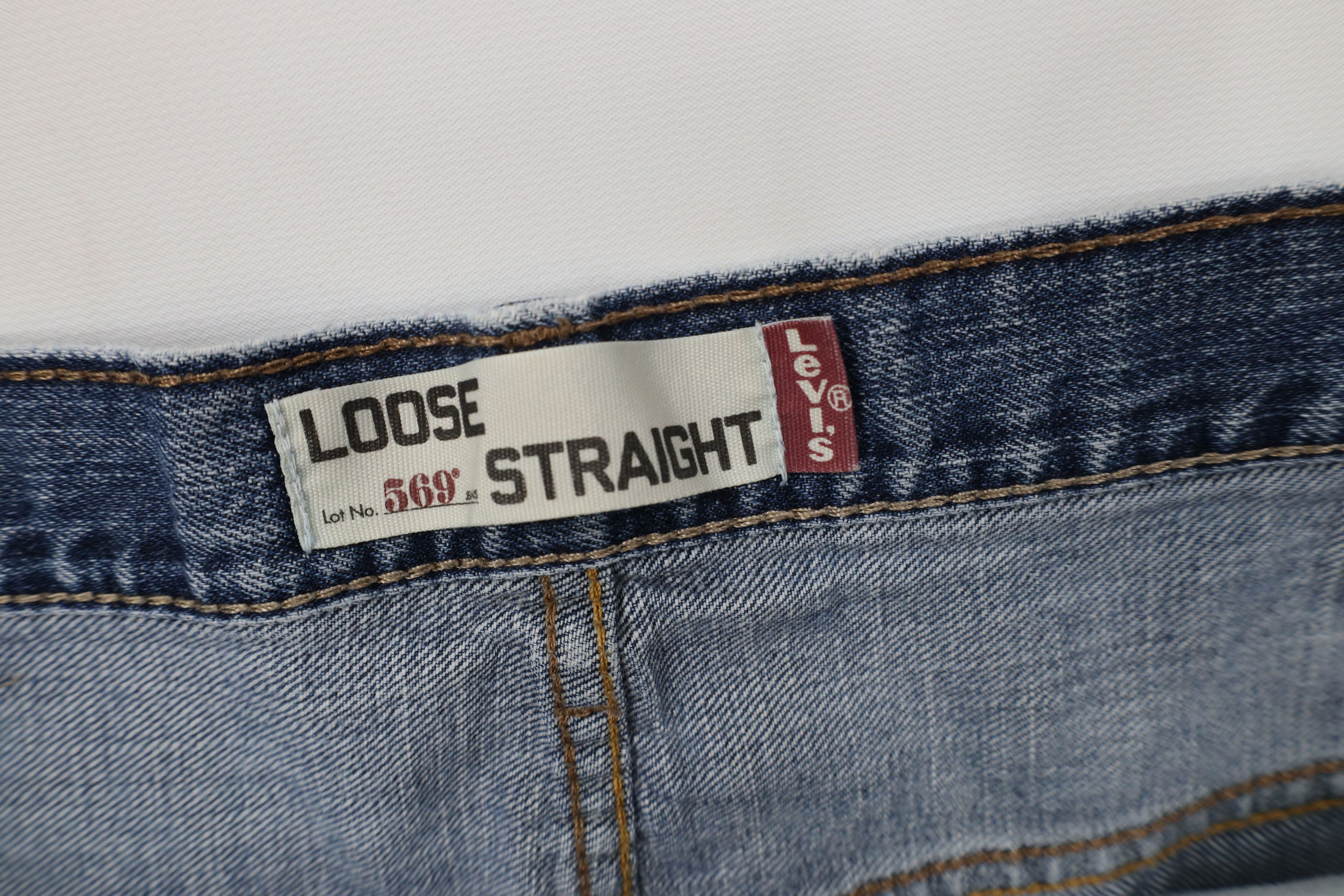 Levi's Vintage Y2K Levis 569 Straight Wide Leg Denim Jeans Blue Size US 38 / EU 54 - 9 Thumbnail