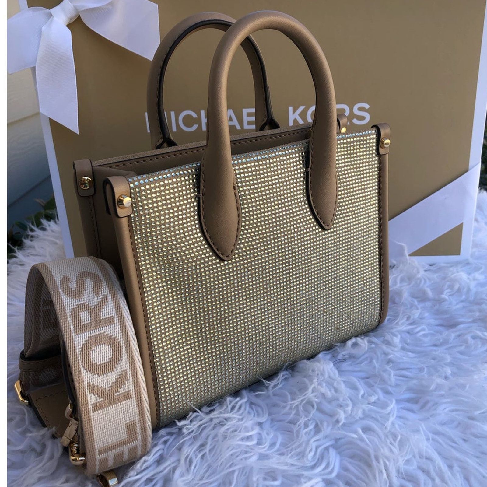 Michael Kors MICHAEL KORS Mirella Extra-Small Logo Shopper Crossbody Size ONE SIZE - 4 Thumbnail