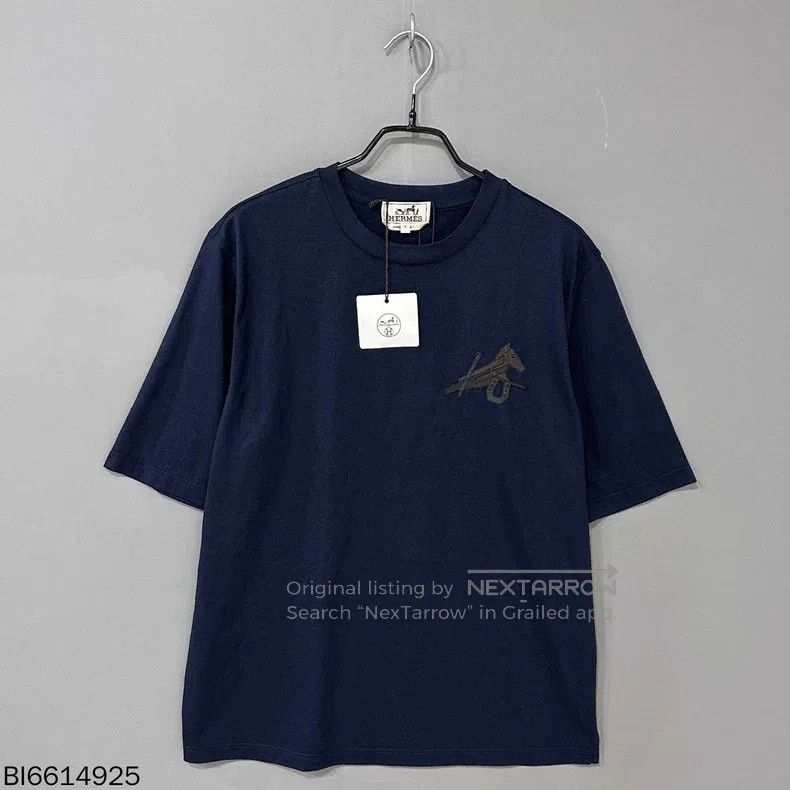 Hermes Hermes Mini Leather Logo Embroidered Solid Color Short Sle Size S / US 4 / IT 40 - 1 Thumbnail