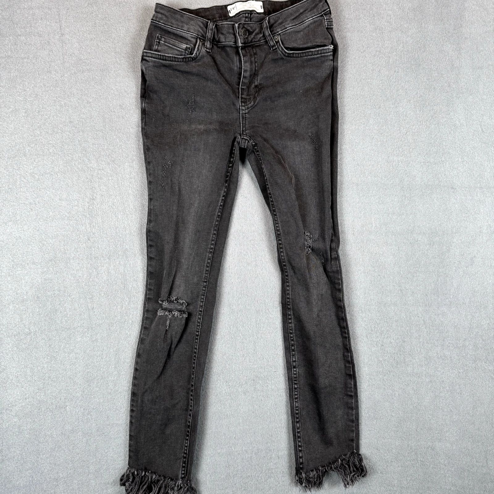 Free People Free People Jeans Women 24 (24x24) Black Distressed Crop Size 24" / US 00 / IT 34 - 2 Thumbnail