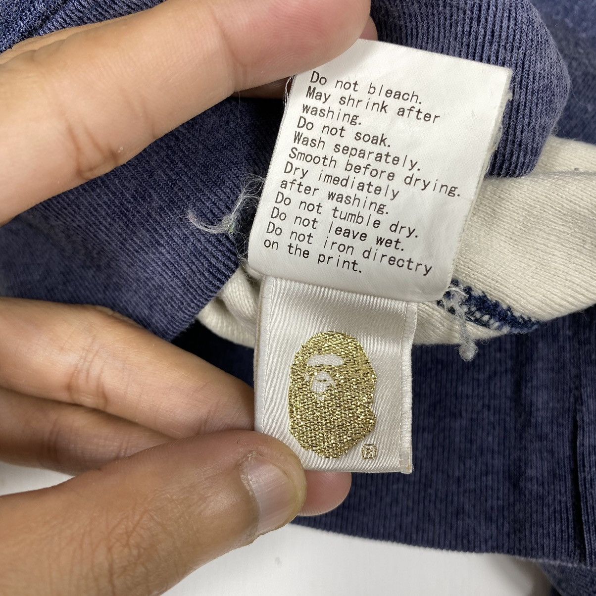Bape × Nigo ASNKA INDIGO HALF ZIPPER SWEATSHIRT Size XS / US 0-2 / IT 36-38 - 15 Thumbnail