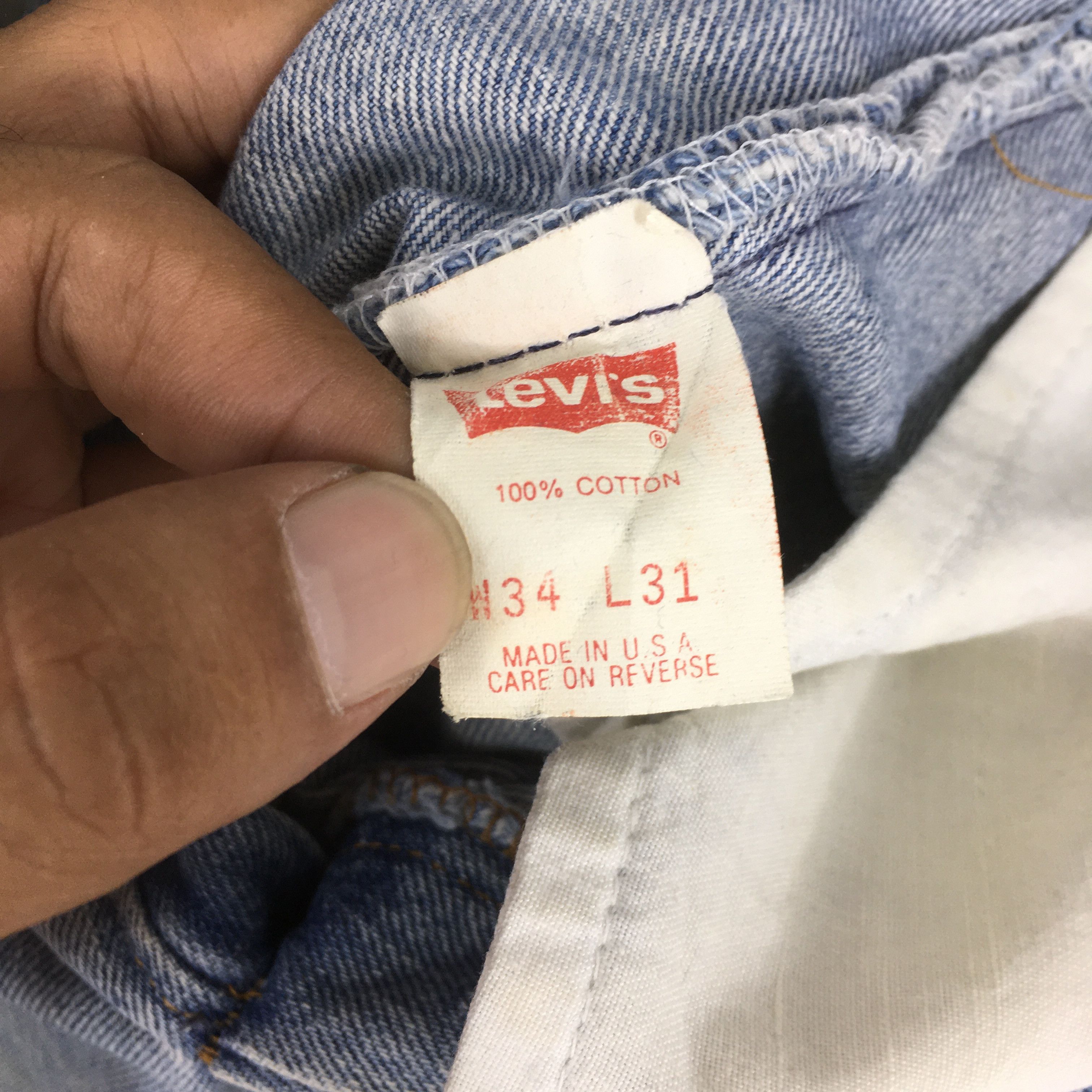 Levi's Size 31x31 Vintage 90s Levi's 501 Faded Blue Jeans S401 Size US 31 - 12 Thumbnail