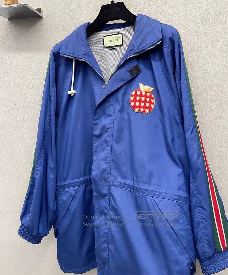 Gucci Gucci Logo Apple Series Blue Jacket Size US M / EU 48-50 / 2 - 6 Thumbnail