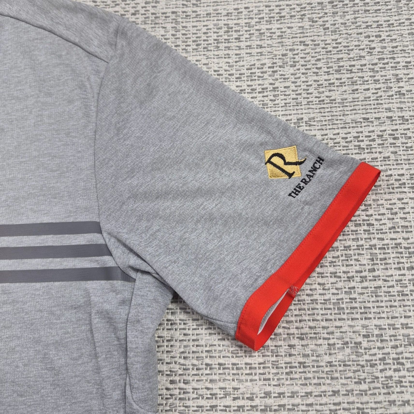 Adidas Adidas Golf Polo Shirt Mens Large Gray Stripe Climachill Performance Breathable Moisture Wicking Short Sleeve Polo S/S Mens Regular 100% Polyester Size US L / EU 52-54 / 3 - 2 Thumbnail