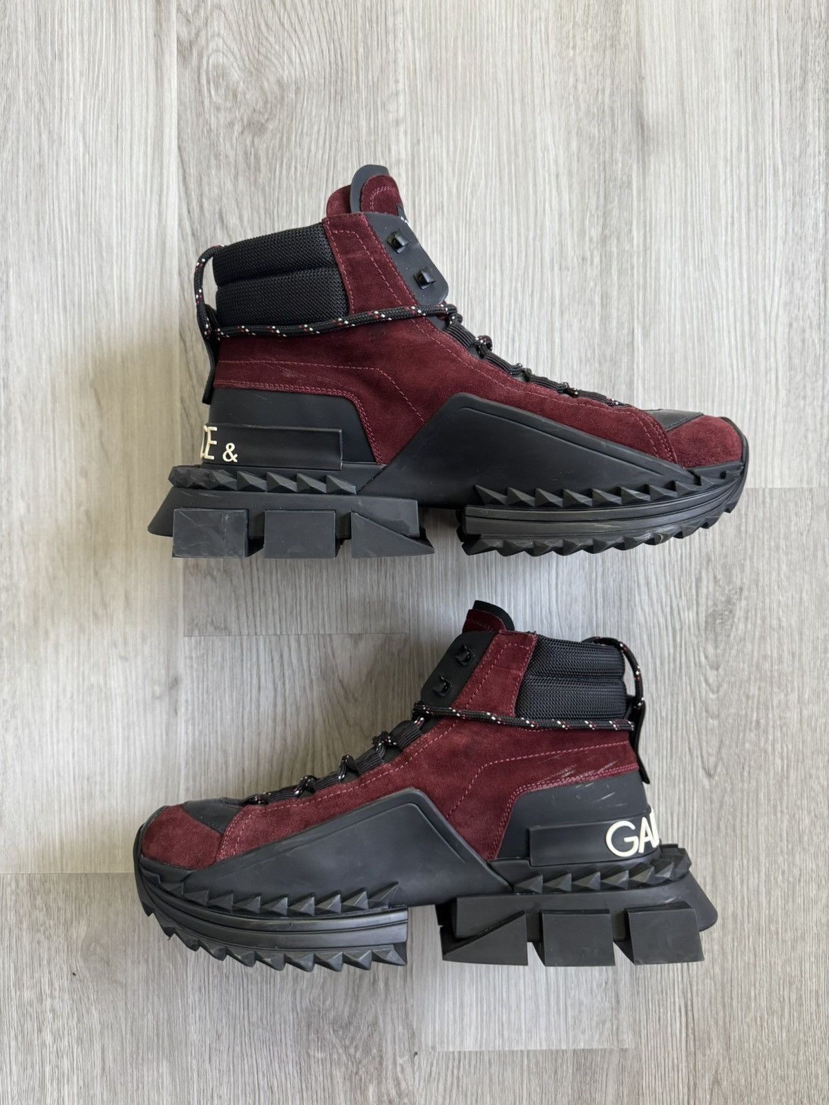 Dolce & Gabbana Dolce & Gabbana Super King Sneaker Boot Maroon Size US 12 / EU 45 - 2 Thumbnail
