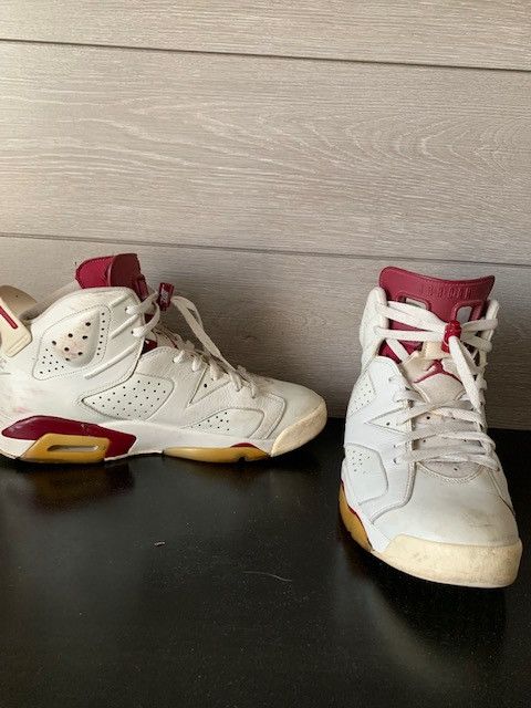 Jordan Brand Retro Jordan 6 Maroon and White Size US 10 / EU 43 - 4 Thumbnail