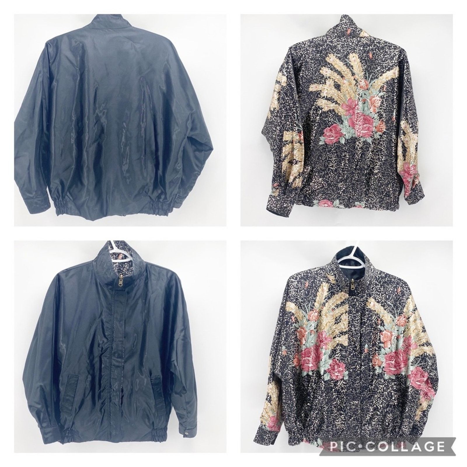Vintage Vintage 80s 90s Silver metallic Reversible Windbreaker sz L Size L / US 10 / IT 46 - 1 Thumbnail