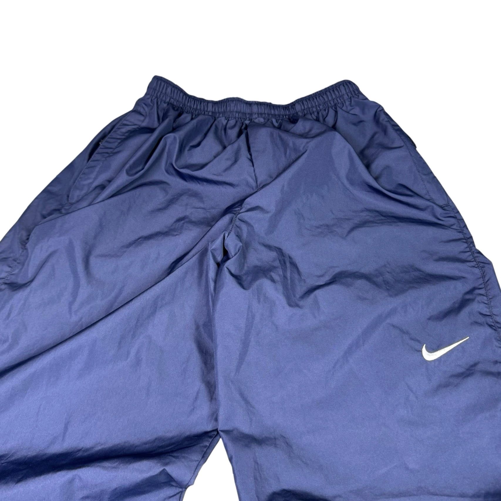 Nike VINTAGE Nike Track Pants Womens XL USA Made Blue Taper Jogger 90s Sweatpants Size 40" / US 18 - 2 Thumbnail