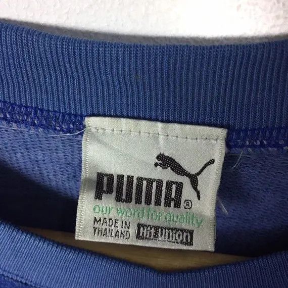 Puma Vtg PUMA Crewneck Spellout Big Logo Embroidered Pullover Size US M / EU 48-50 / 2 - 6 Thumbnail