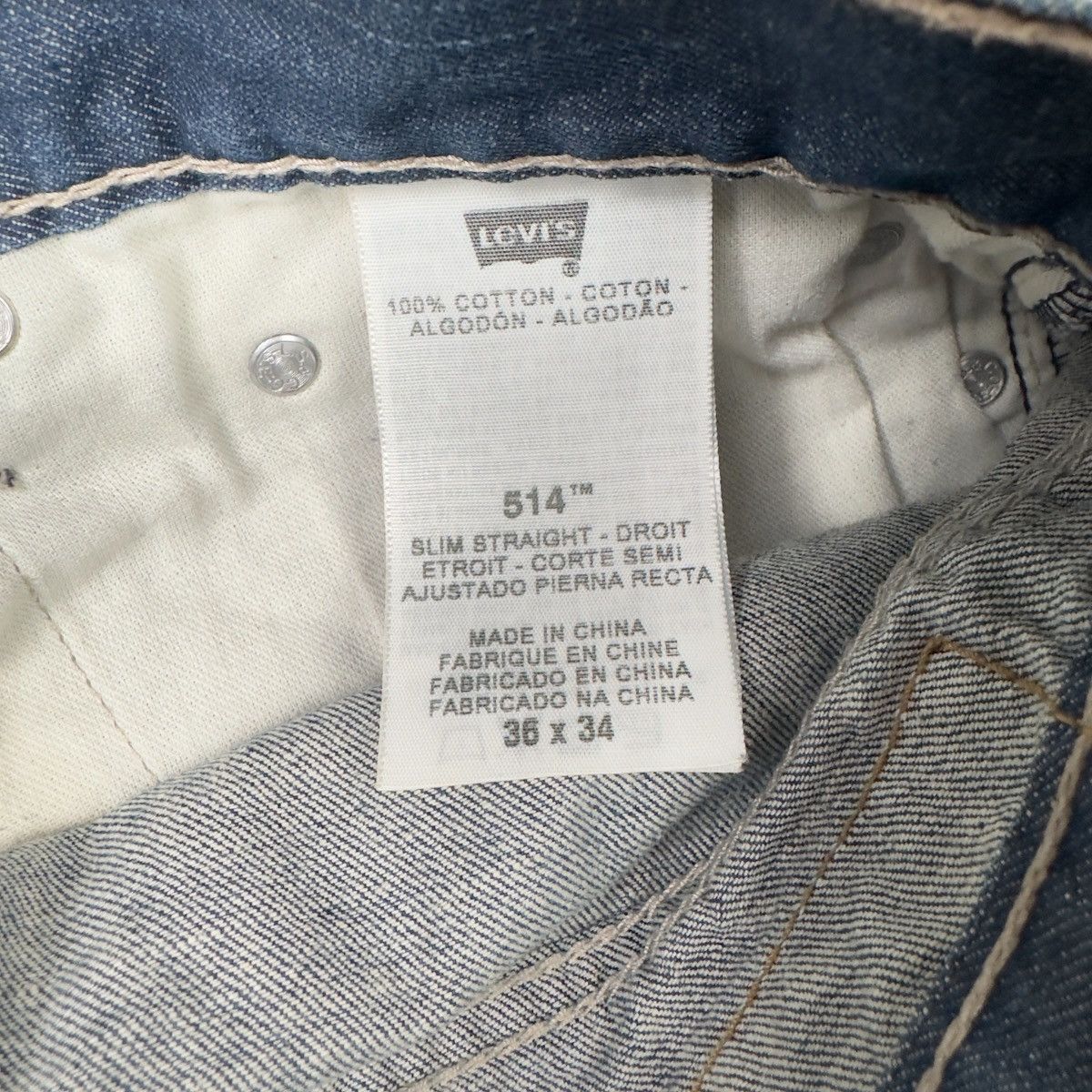 Levi's Levi's 514 Slim Straight Jeans Mens W36 L34 Blue Denim Size US 36 / EU 52 - 6 Thumbnail