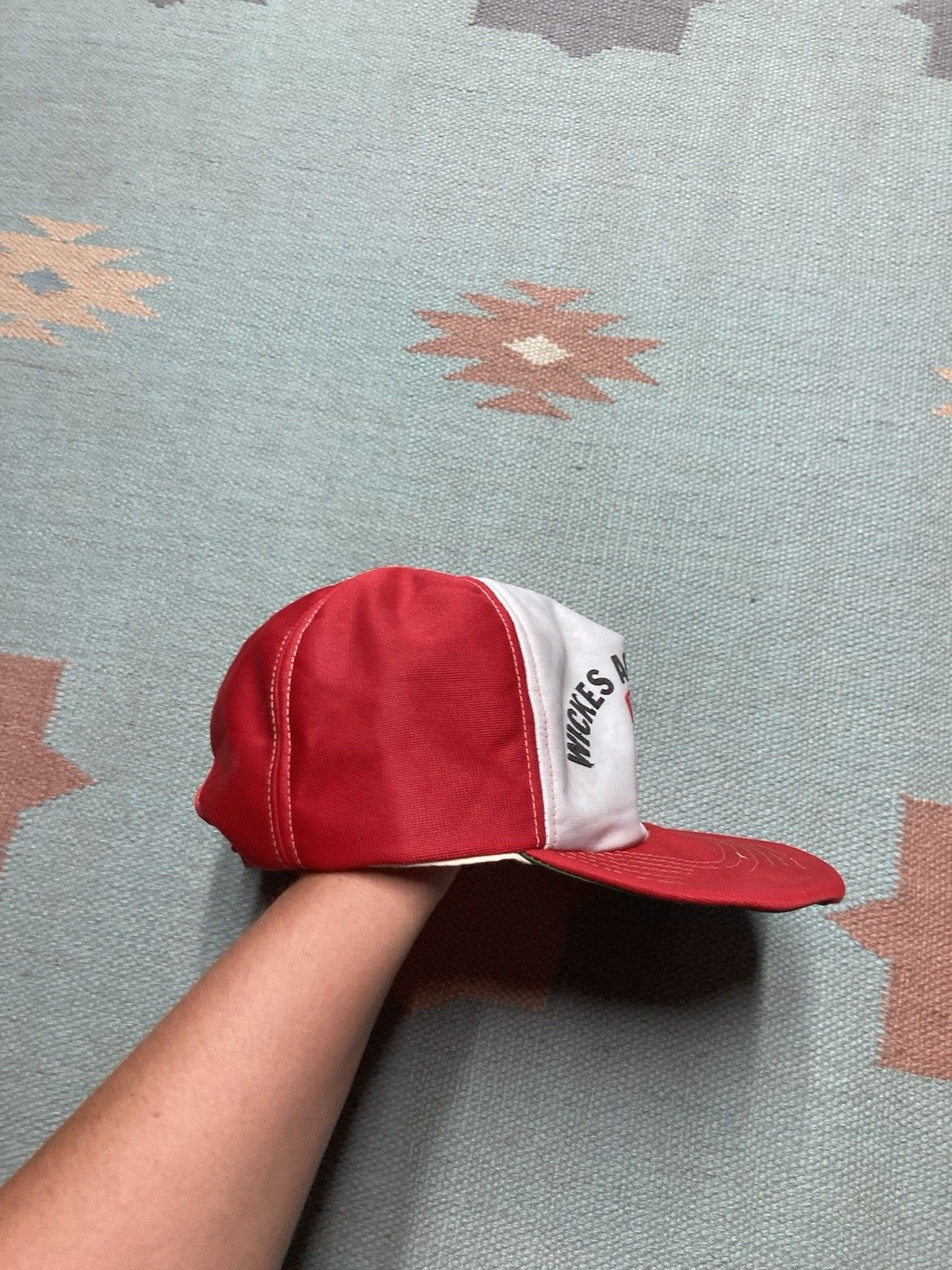 Vintage Vtg SnapBack hat wickes ag Sandusky Michigan big H feed farm Size ONE SIZE - 7 Thumbnail