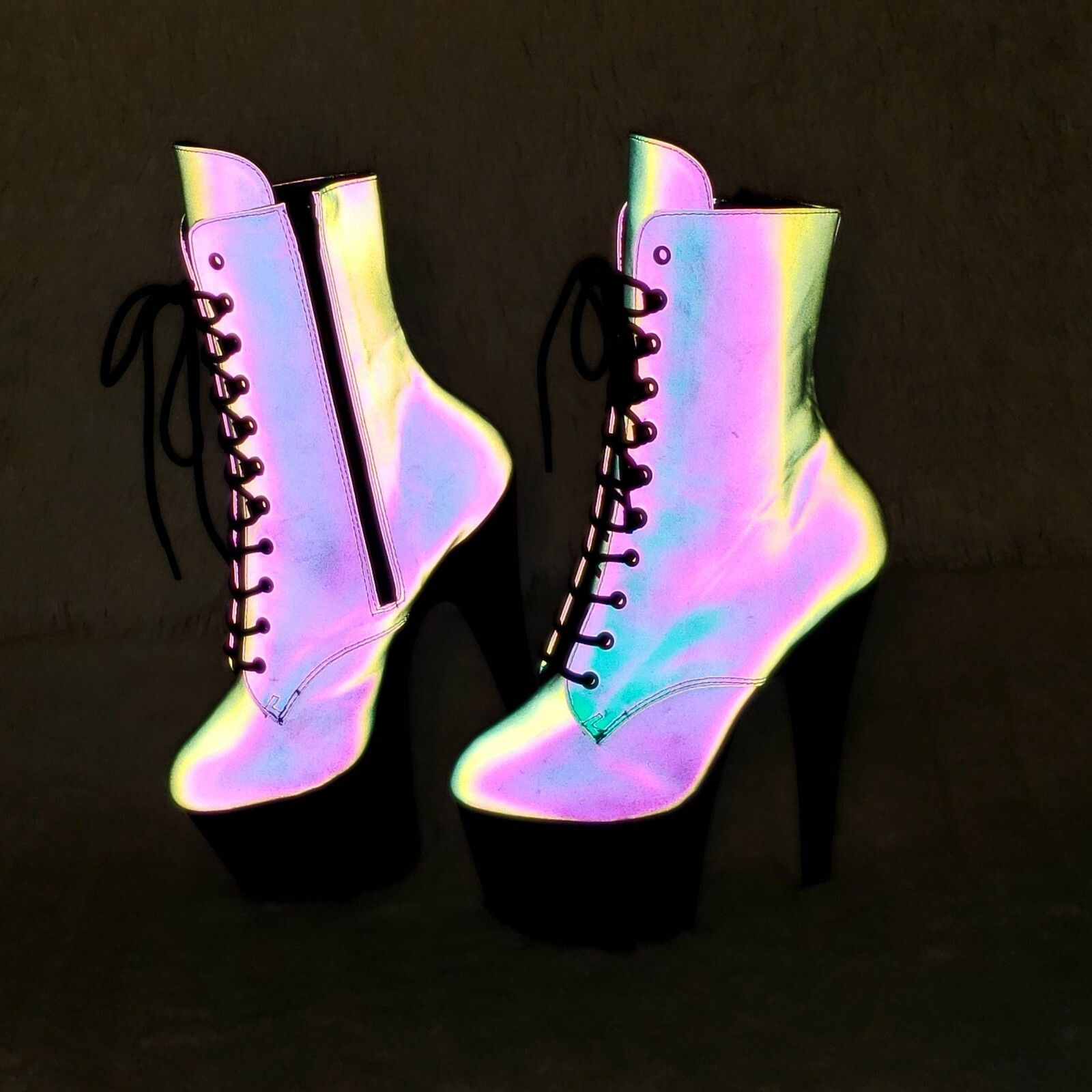 Other Adore 1020REFL Reflective Upper Platform 7" High Heel Ankle Size US 8 / IT 38 - 7 Thumbnail