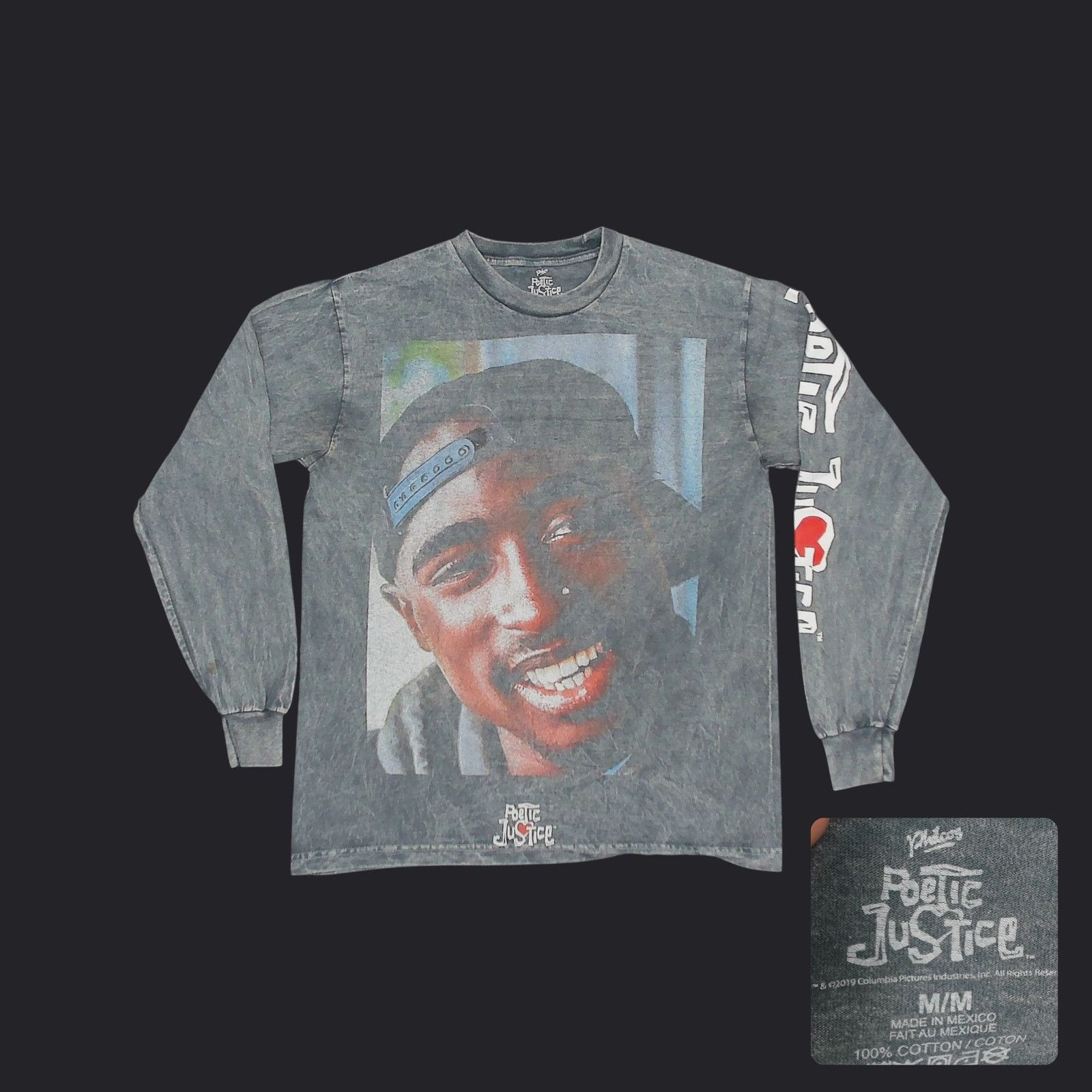 Other Philcos / Poetic Justice | 2019 Tupac Acid Wash L/S Tee Size L / US 10 / IT 46 - 1 Thumbnail
