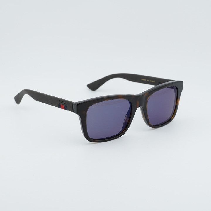 Gucci Gucci GG0008S 003 Sunglasses Havana Rectangle Frame Size ONE SIZE - 1 Thumbnail
