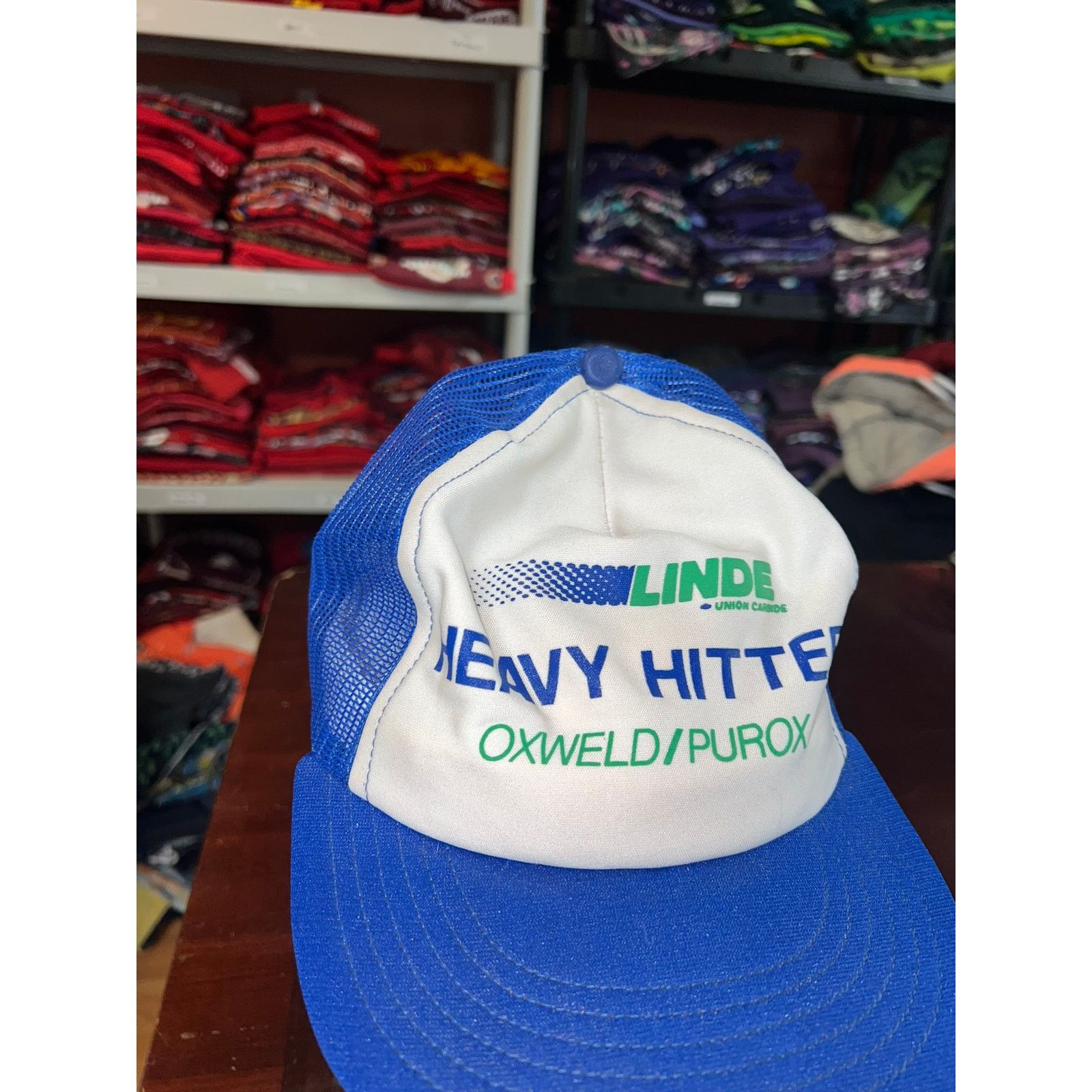 Vintage Vintage Linde Hat Union Carbide Oxweld Purox White Cap VTG Size ONE SIZE - 2 Thumbnail